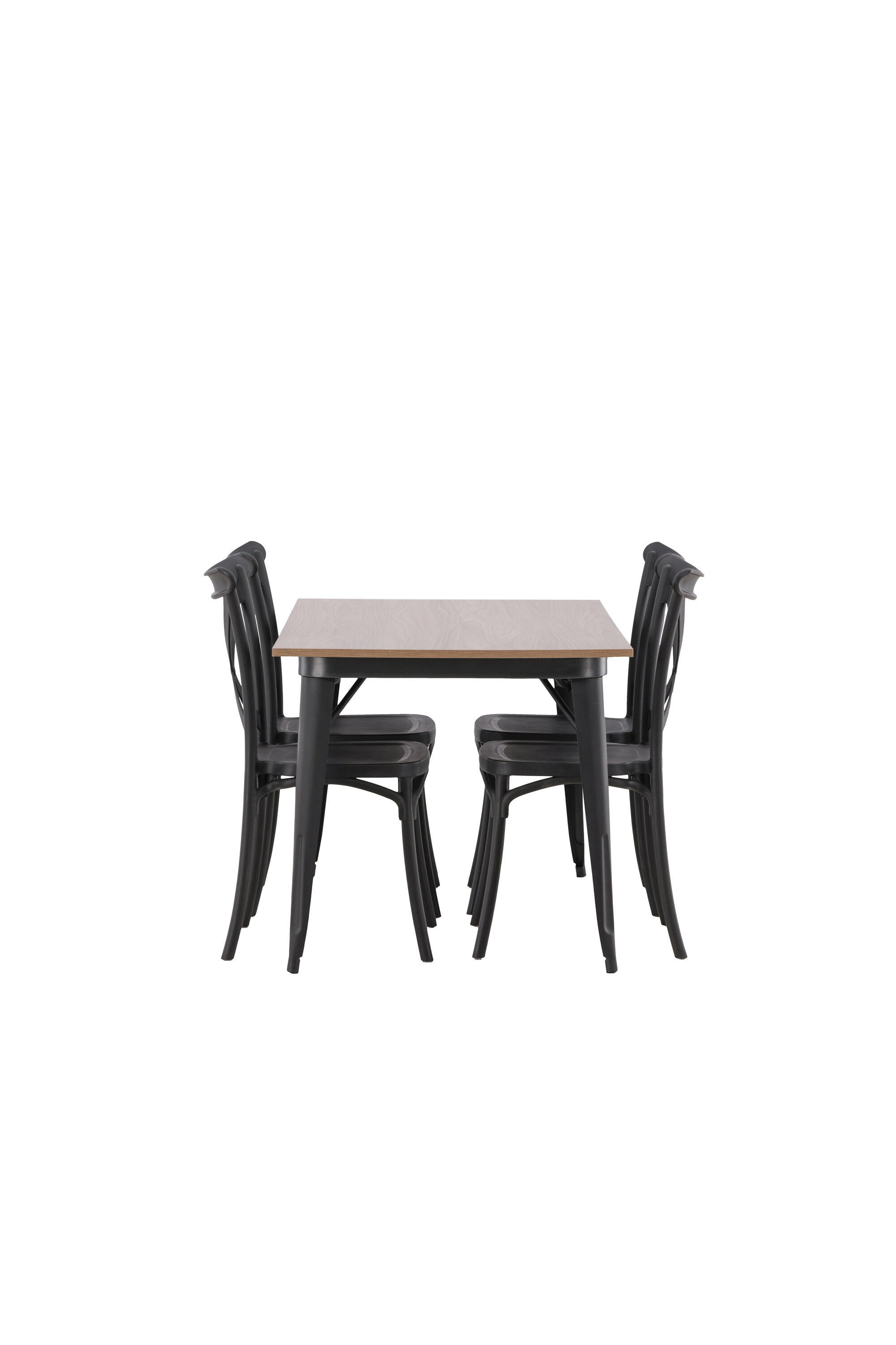 Tempe Esszimmerset + Crosett 140cm/4St. in Schwarz präsentiert im Onlineshop von KAQTU Design AG. Esszimmerset ist von Venture Home