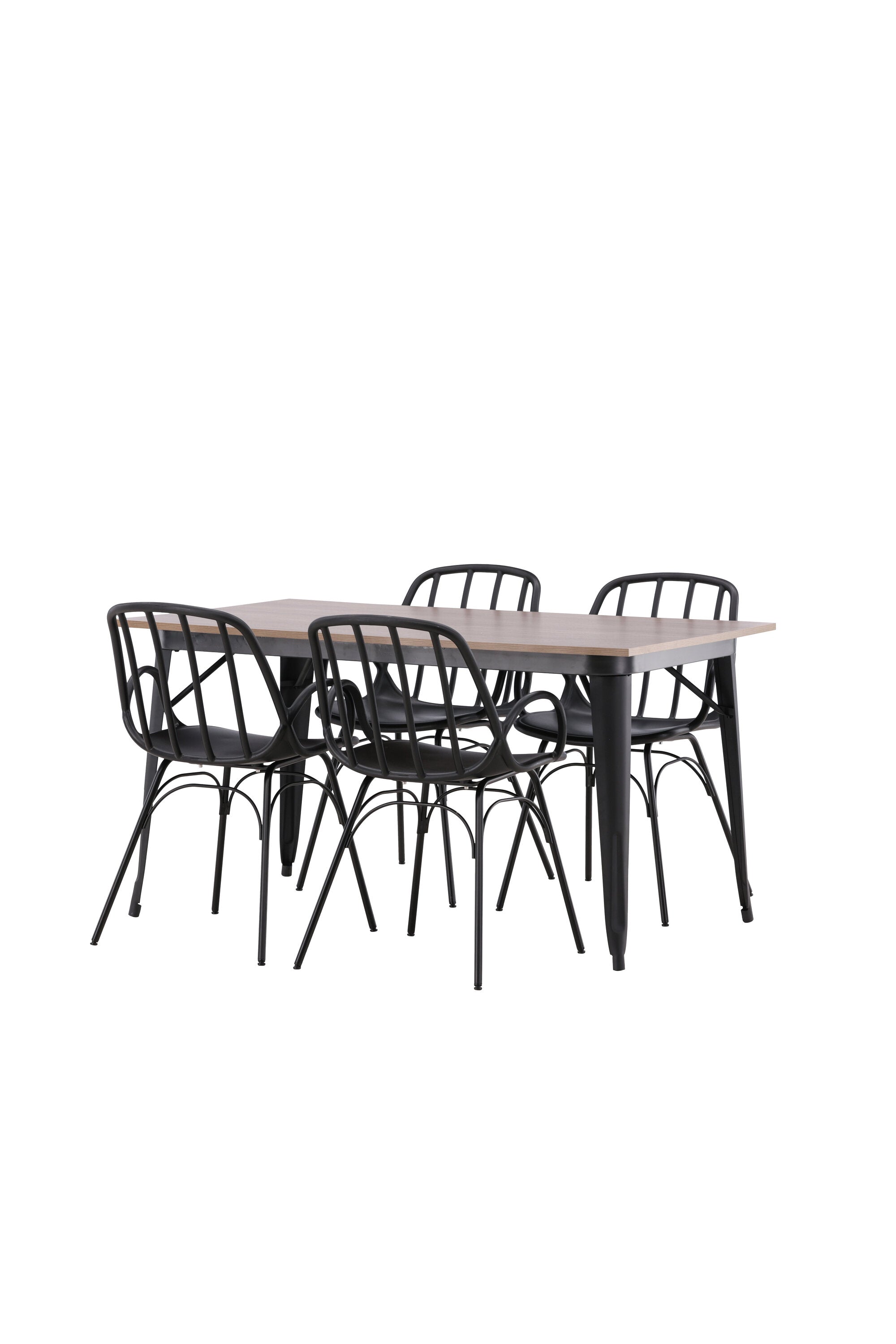 Tempe Esszimmerset + Dyrön 140cm/4St. in Schwarz präsentiert im Onlineshop von KAQTU Design AG. Esszimmerset ist von Venture Home