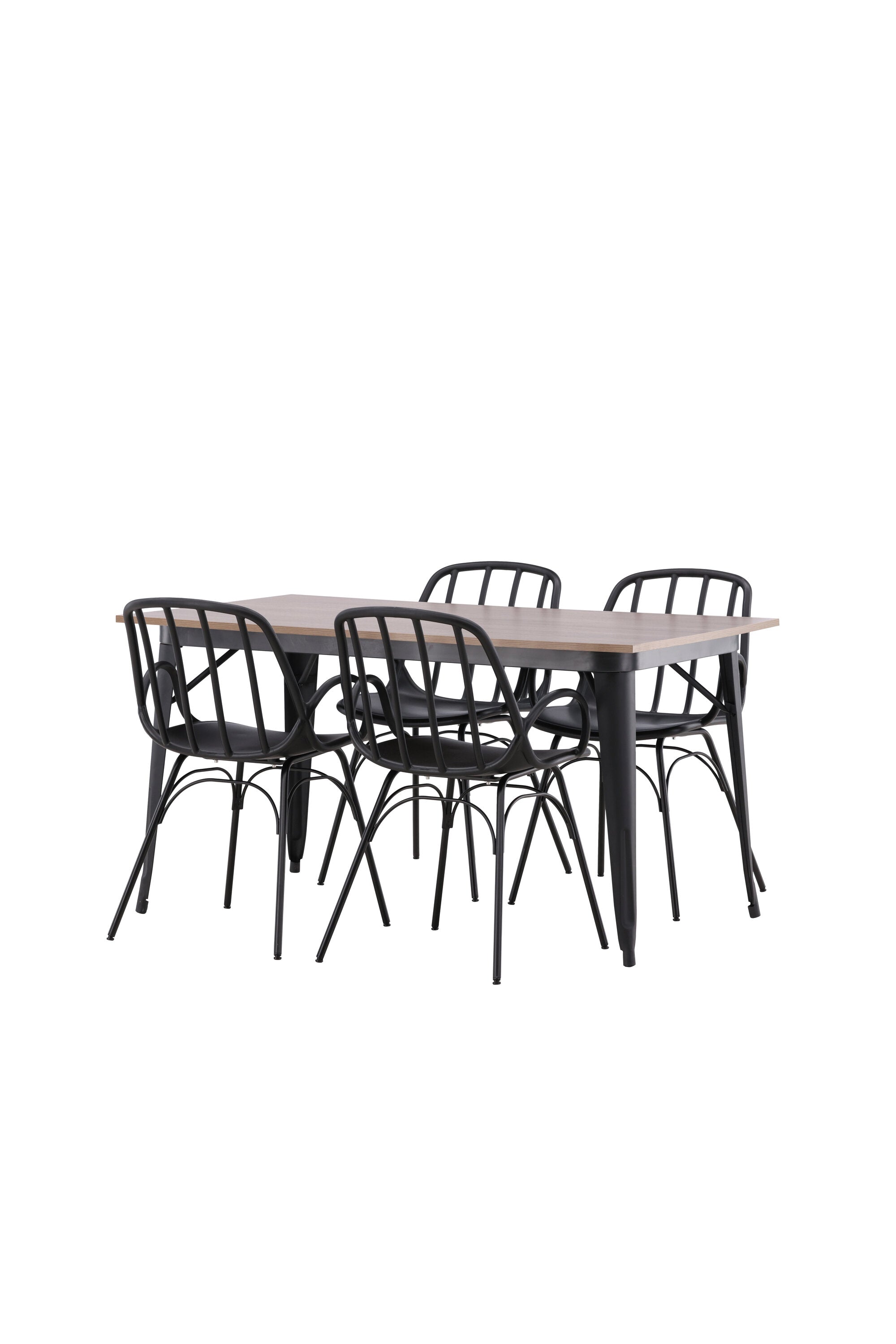 Tempe Esszimmerset + Dyrön 140cm/4St. in Schwarz präsentiert im Onlineshop von KAQTU Design AG. Esszimmerset ist von Venture Home