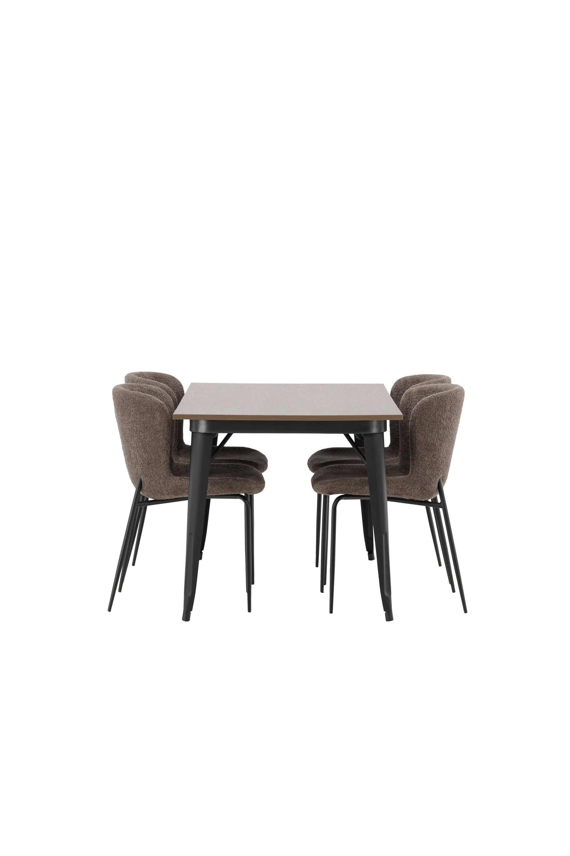 Tempe Esszimmerset + Modesto 140cm/4St. in Schwarz, Dunkelgrau präsentiert im Onlineshop von KAQTU Design AG. Esszimmerset ist von Venture Home