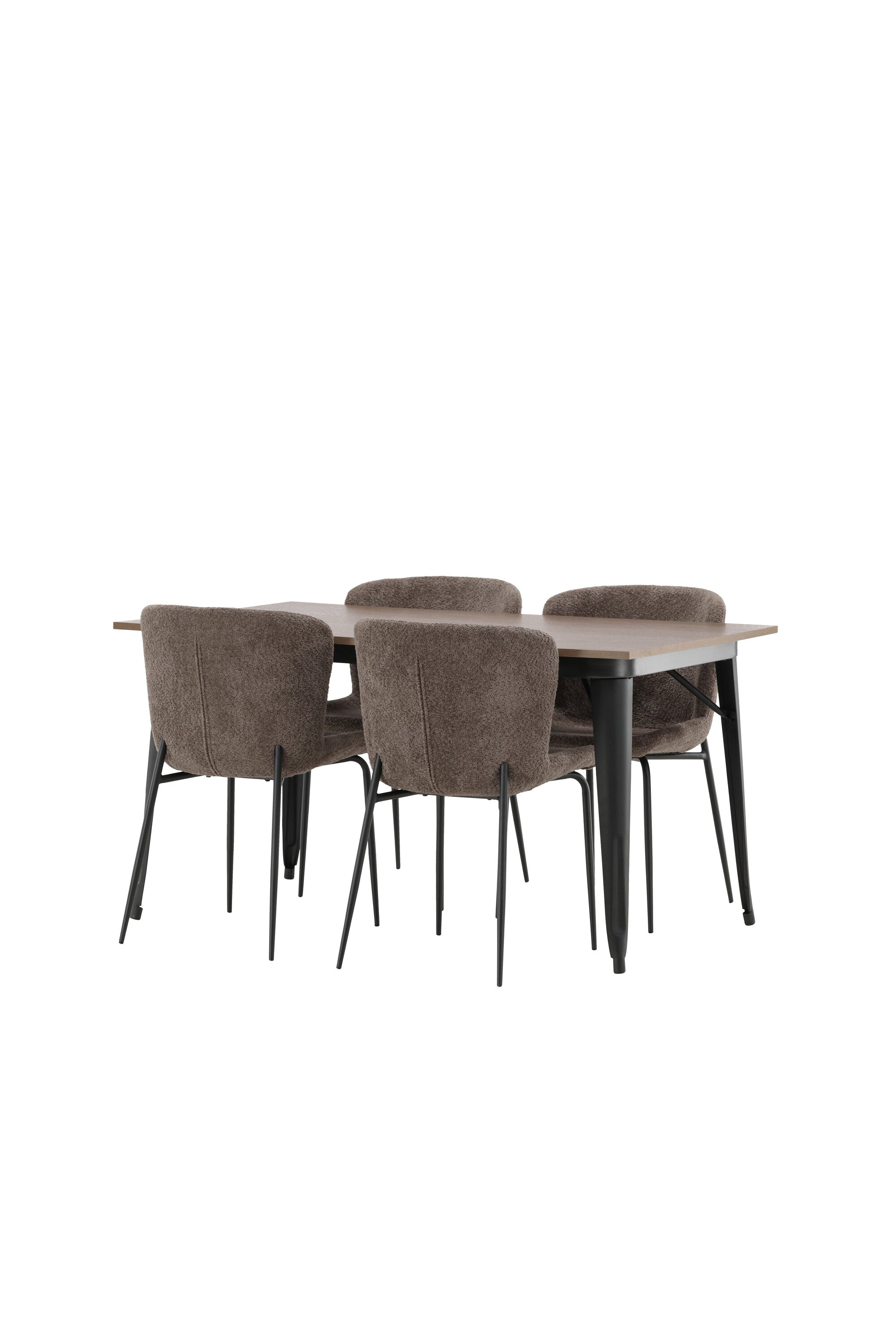 Tempe Esszimmerset + Modesto 140cm/4St. in Schwarz, Dunkelgrau präsentiert im Onlineshop von KAQTU Design AG. Esszimmerset ist von Venture Home