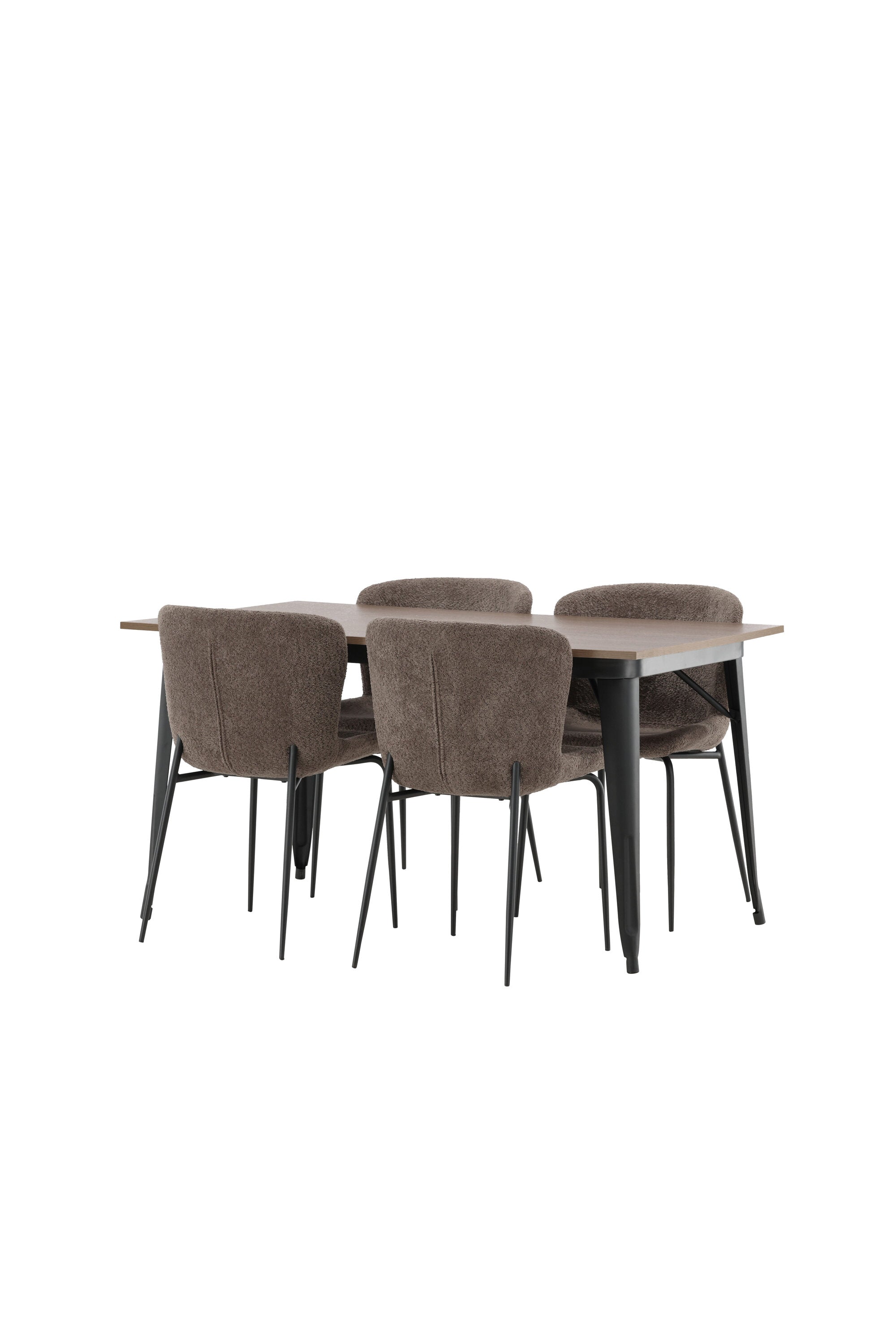Tempe Esszimmerset + Modesto 140cm/4St. in Schwarz, Dunkelgrau präsentiert im Onlineshop von KAQTU Design AG. Esszimmerset ist von Venture Home