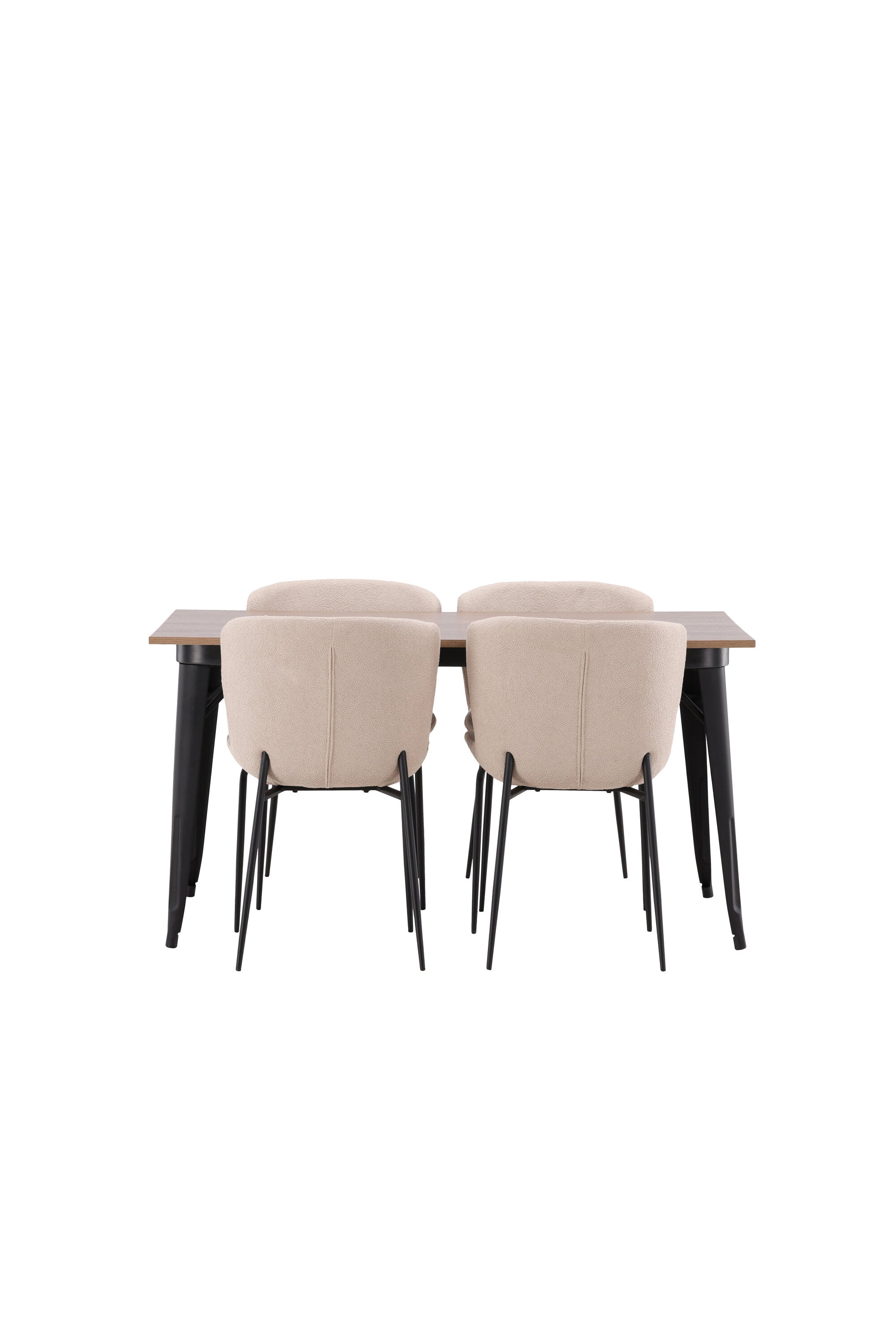 Tempe Esszimmerset + Modesto 140cm/4St. in Beige, Schwarz präsentiert im Onlineshop von KAQTU Design AG. Esszimmerset ist von Venture Home