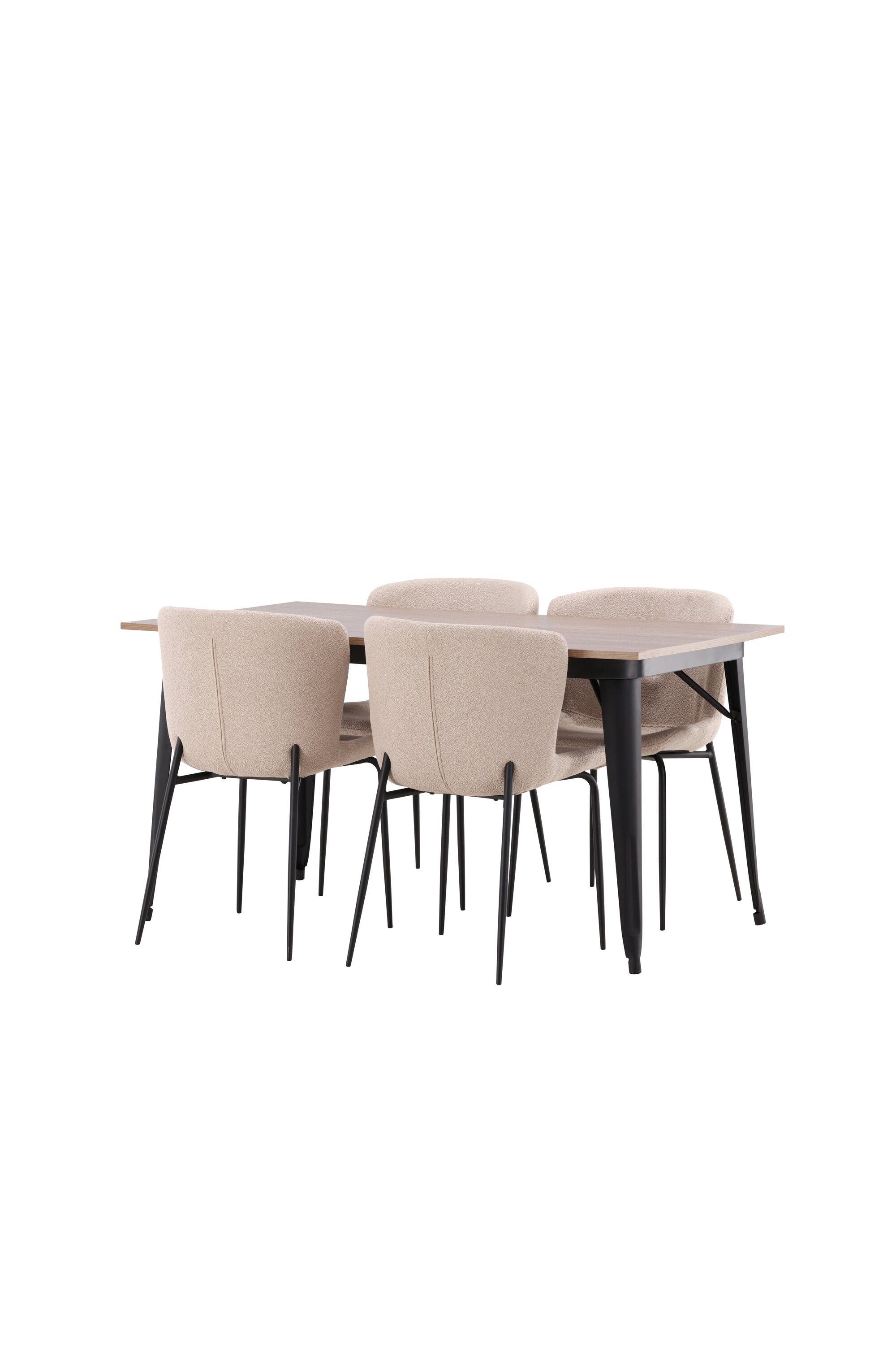Tempe Esszimmerset + Modesto 140cm/4St. in Beige, Schwarz präsentiert im Onlineshop von KAQTU Design AG. Esszimmerset ist von Venture Home