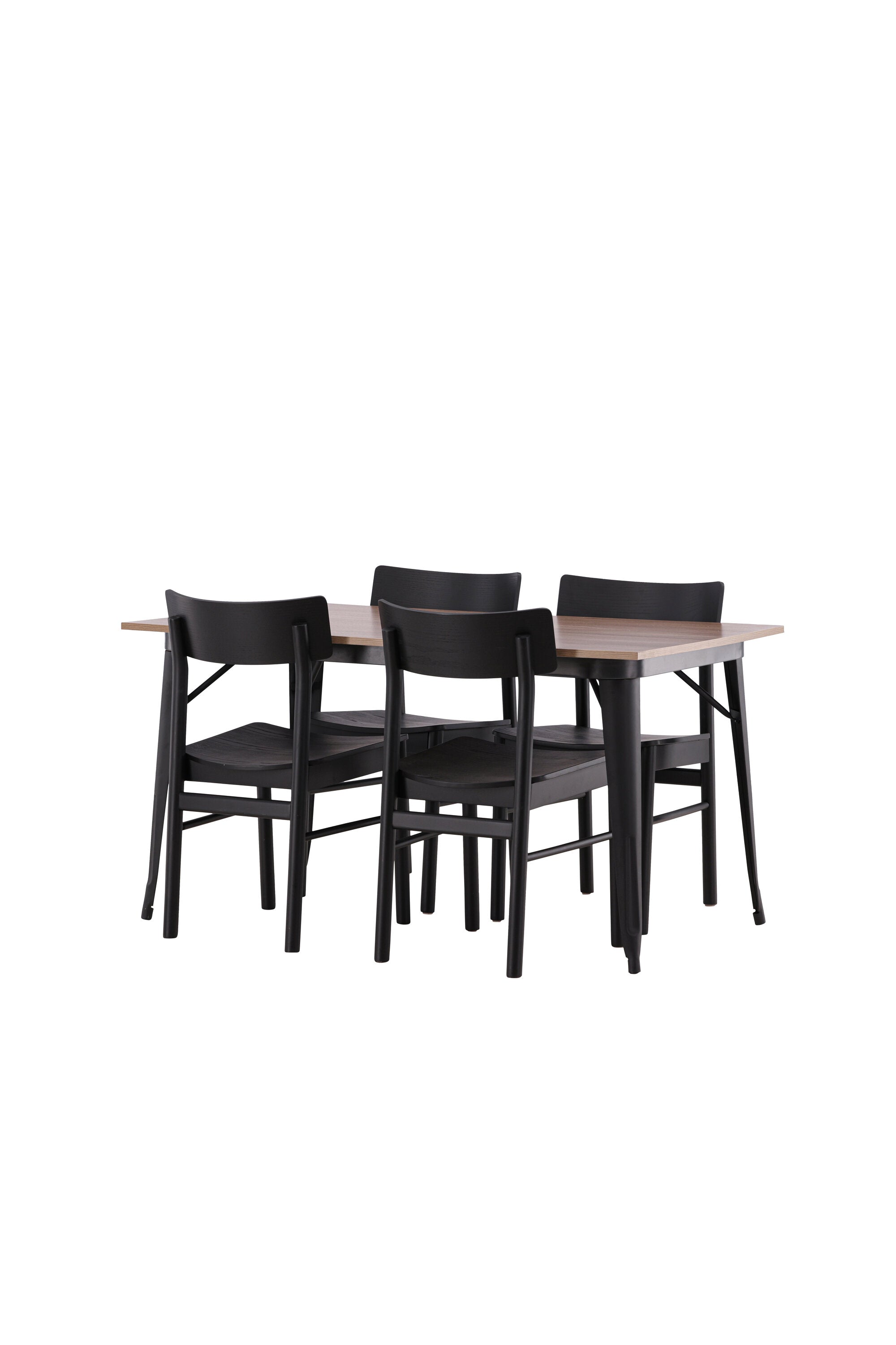 Tempe Esszimmerset + Montros 140cm/4St. in Schwarz präsentiert im Onlineshop von KAQTU Design AG. Esszimmerset ist von Venture Home