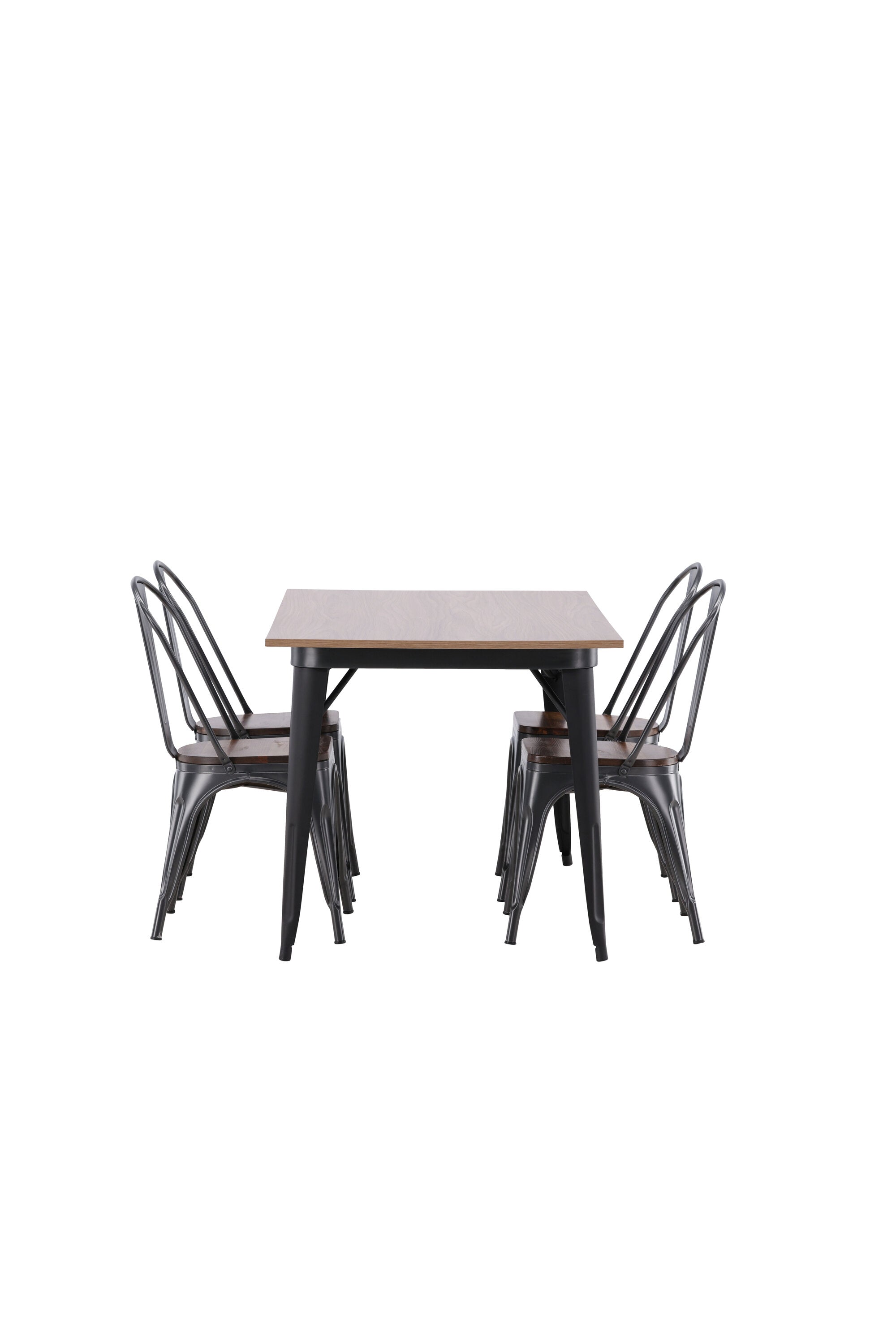 Tempe Esszimmerset + Tempe 140cm/4St. in Dunkelgrau, Walnuss präsentiert im Onlineshop von KAQTU Design AG. Esszimmerset ist von Venture Home