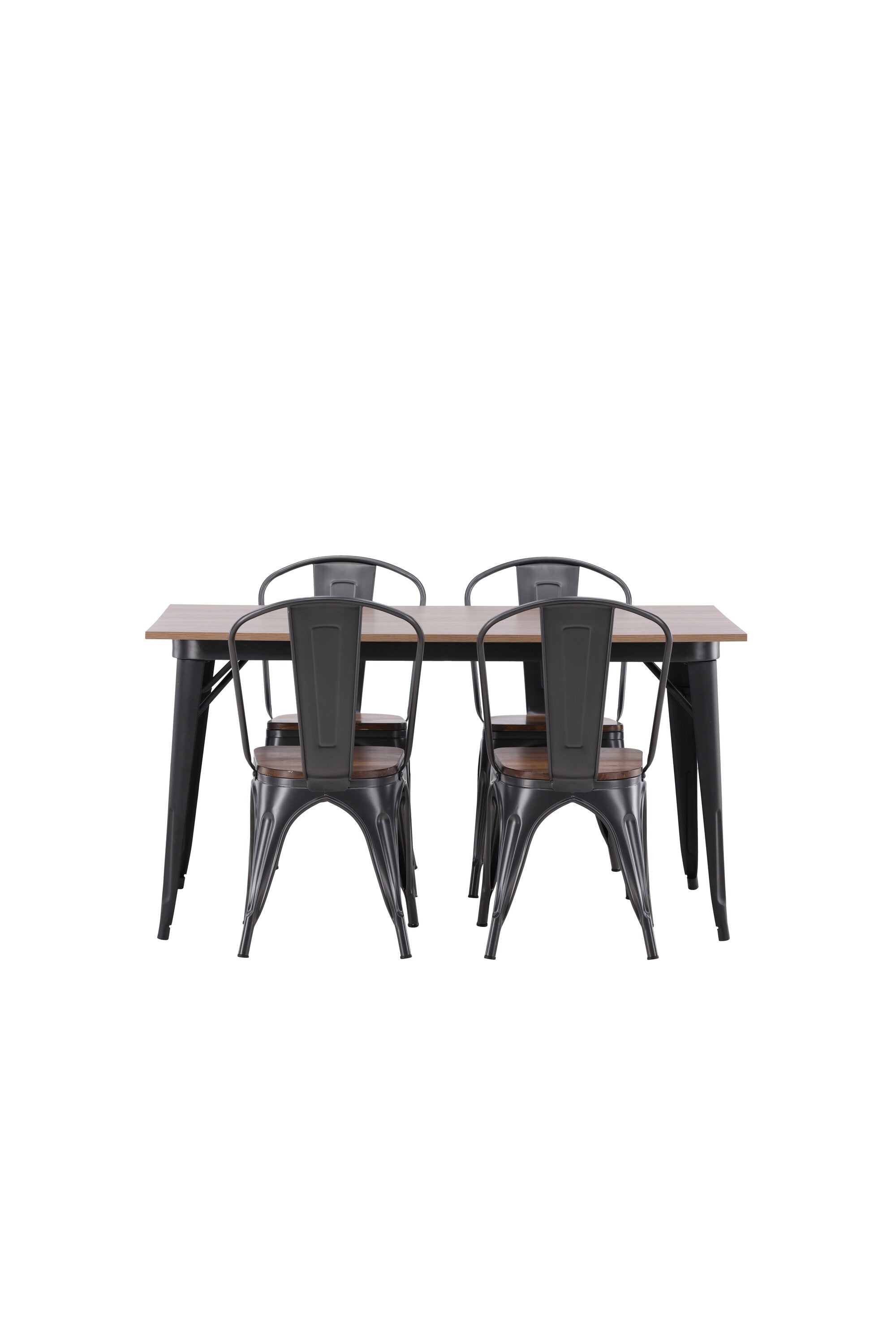 Tempe Esszimmerset + Tempe 140cm/4St. in Dunkelgrau, Walnuss präsentiert im Onlineshop von KAQTU Design AG. Esszimmerset ist von Venture Home