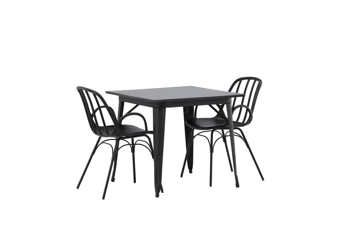 Tempe Esszimmerset + Dyrön 80cm/2St. in Schwarz präsentiert im Onlineshop von KAQTU Design AG. Esszimmerset ist von Venture Home