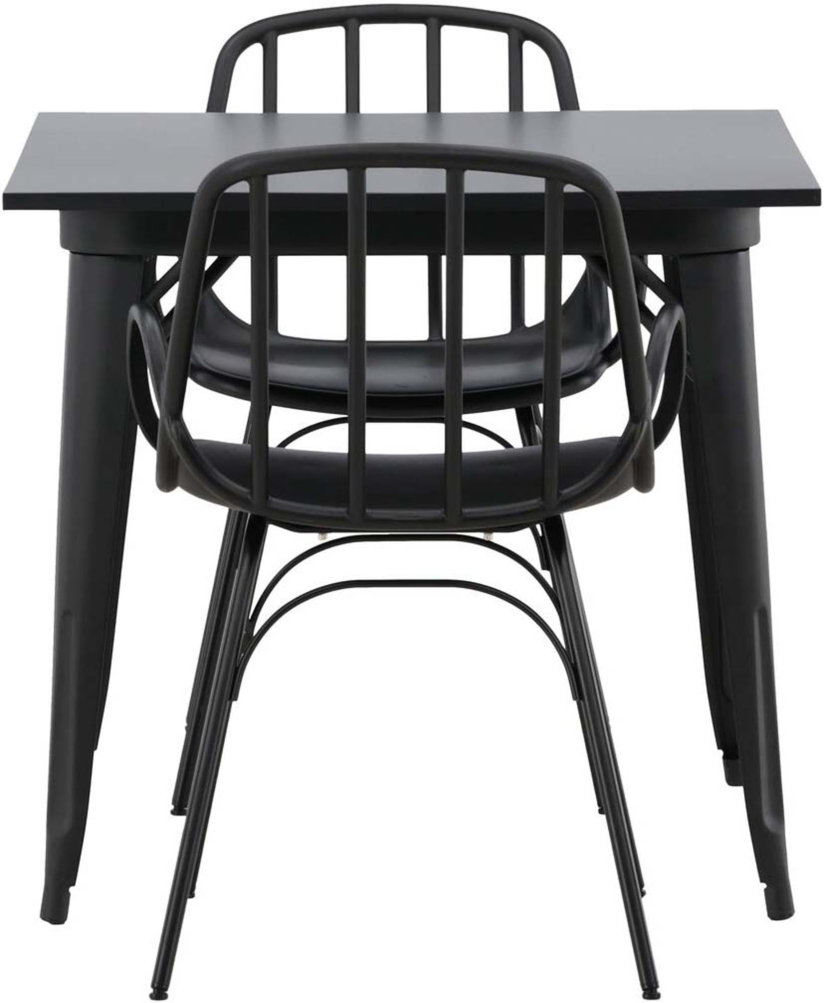 Tempe Esszimmerset + Dyrön 80cm/2St. in Schwarz präsentiert im Onlineshop von KAQTU Design AG. Esszimmerset ist von Venture Home