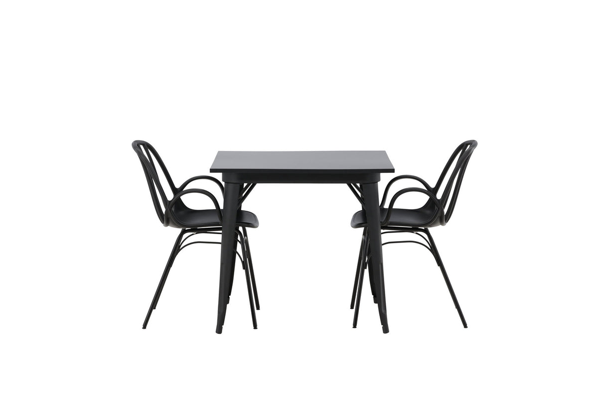 Tempe Esszimmerset + Dyrön 80cm/2St. in Schwarz präsentiert im Onlineshop von KAQTU Design AG. Esszimmerset ist von Venture Home