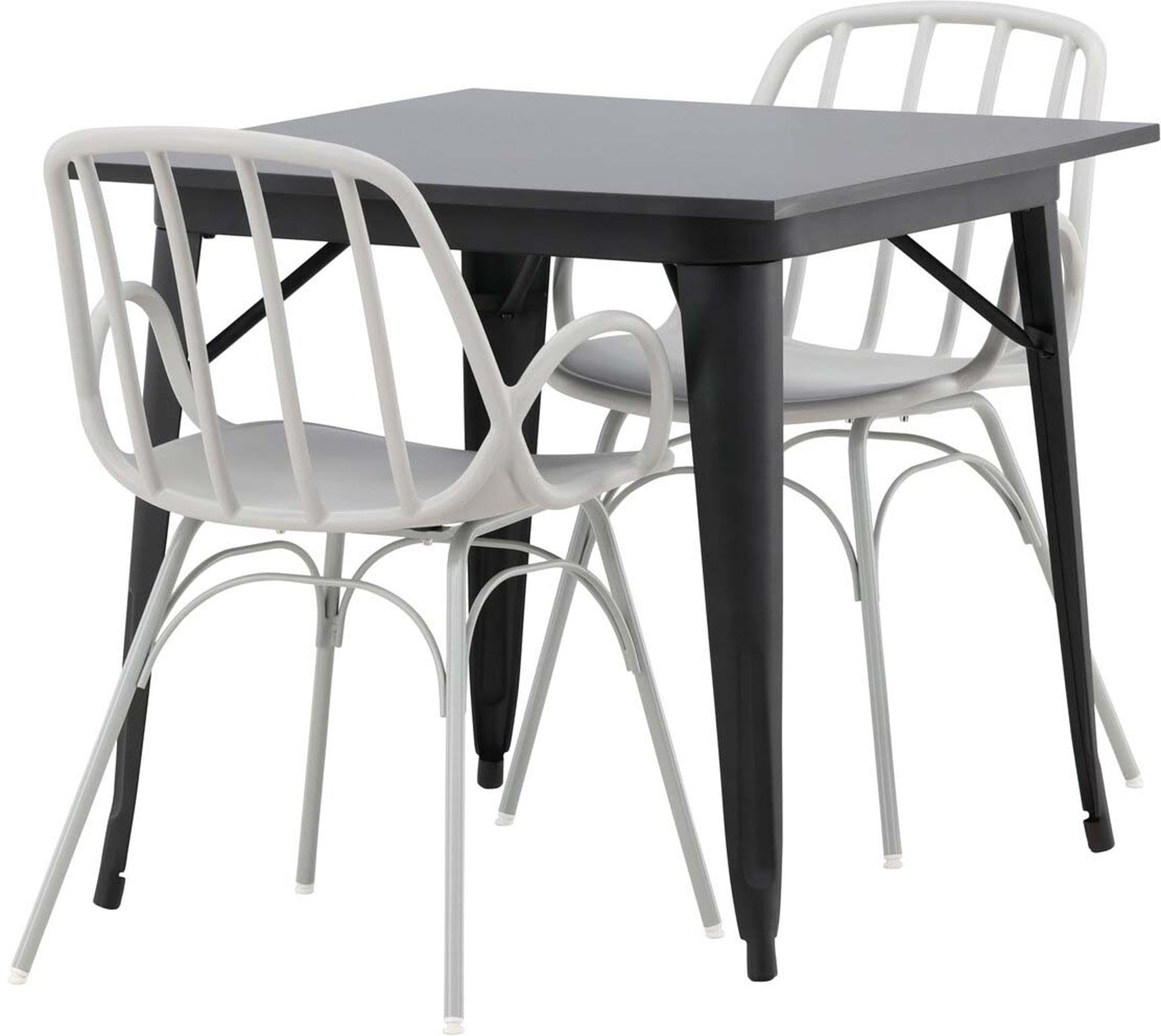 Tempe Esszimmerset + Dyrön 80cm/2St. in Greige präsentiert im Onlineshop von KAQTU Design AG. Esszimmerset ist von Venture Home