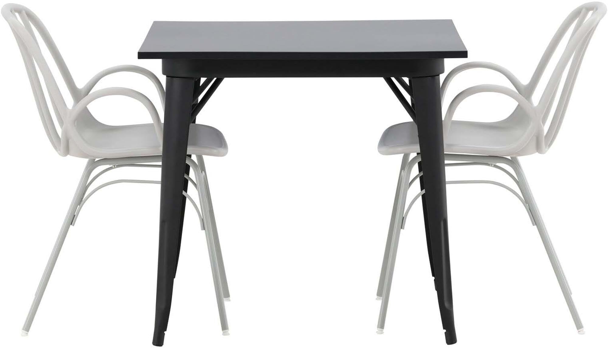 Tempe Esszimmerset + Dyrön 80cm/2St. in Greige präsentiert im Onlineshop von KAQTU Design AG. Esszimmerset ist von Venture Home