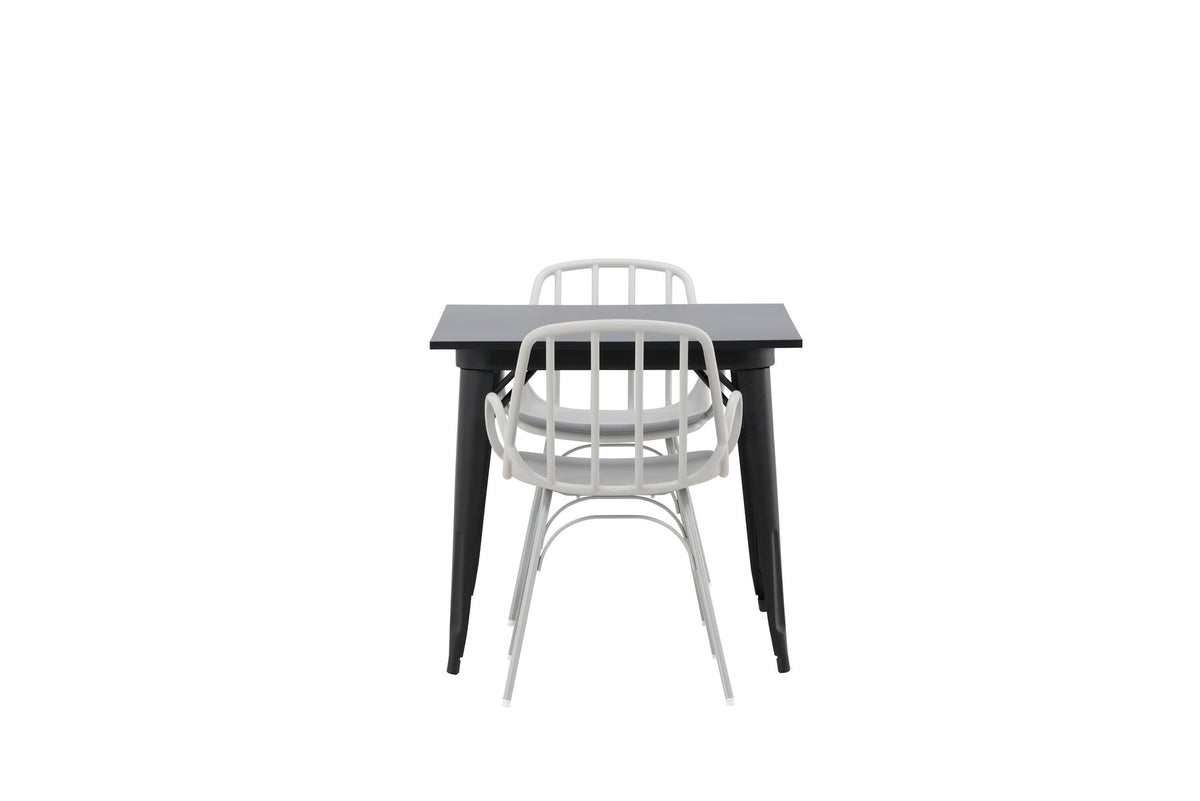 Tempe Esszimmerset + Dyrön 80cm/2St. in Greige präsentiert im Onlineshop von KAQTU Design AG. Esszimmerset ist von Venture Home