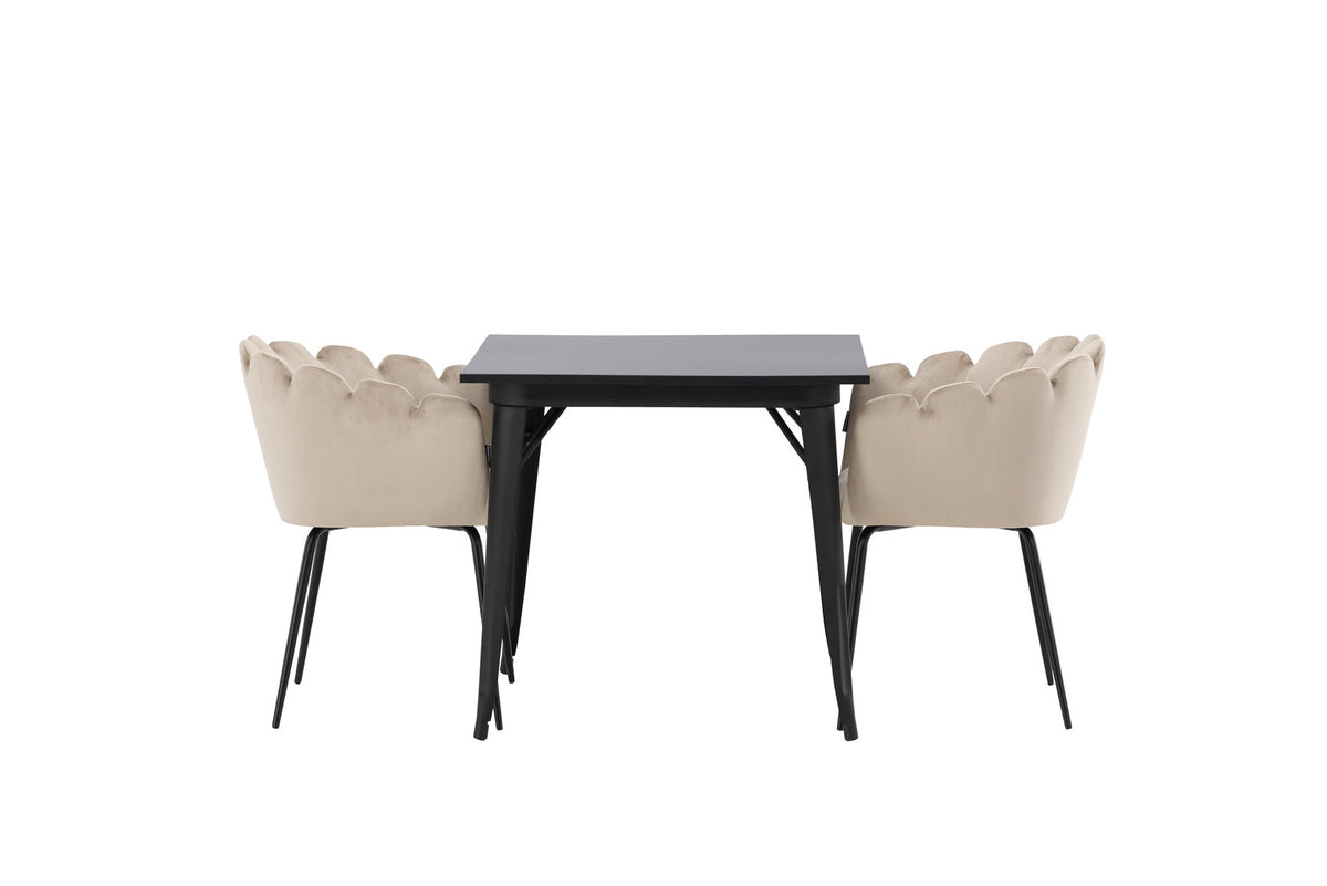 Tempe Esszimmerset + Limhamn Arm. 80cm/2St. in Beige präsentiert im Onlineshop von KAQTU Design AG. Esszimmerset ist von Venture Home