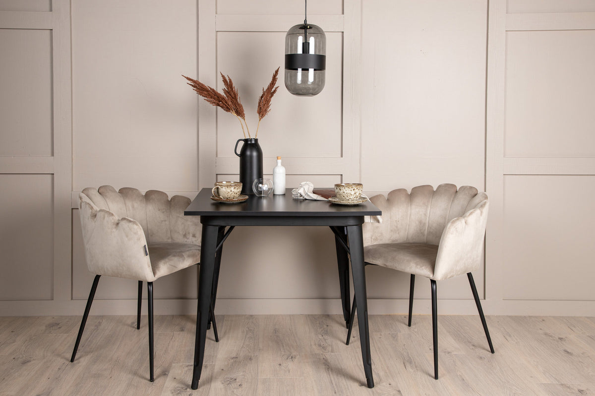 Tempe Esszimmerset + Limhamn Arm. 80cm/2St. in Beige präsentiert im Onlineshop von KAQTU Design AG. Esszimmerset ist von Venture Home