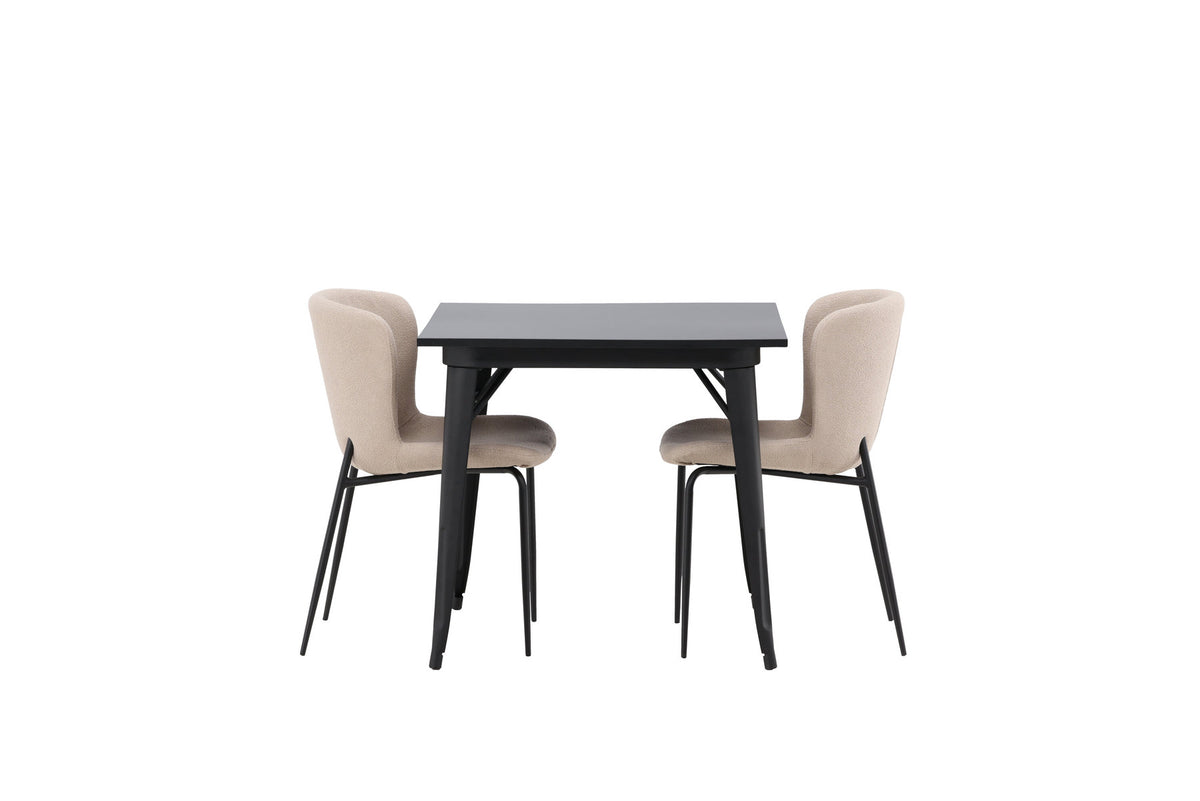 Tempe Esszimmerset + Modesto 80cm/2St. in Beige, Schwarz präsentiert im Onlineshop von KAQTU Design AG. Esszimmerset ist von Venture Home