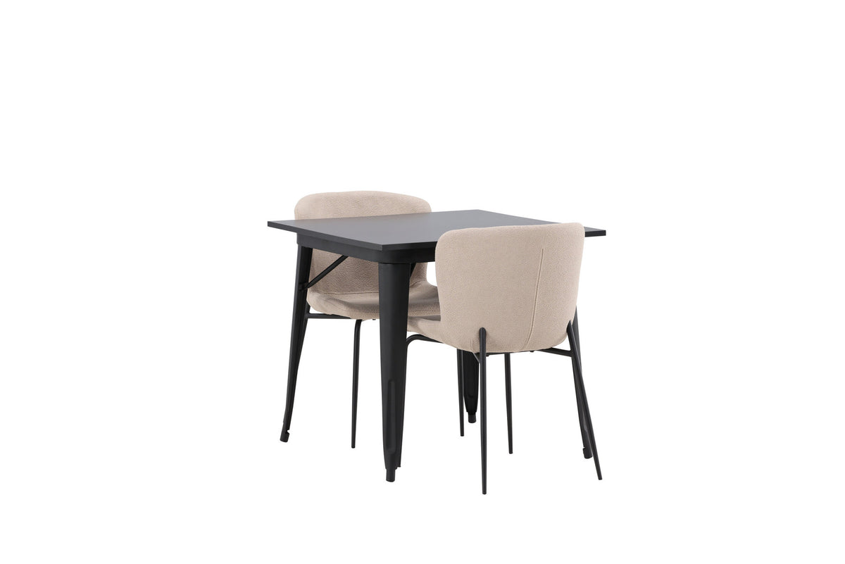 Tempe Esszimmerset + Modesto 80cm/2St. in Beige, Schwarz präsentiert im Onlineshop von KAQTU Design AG. Esszimmerset ist von Venture Home