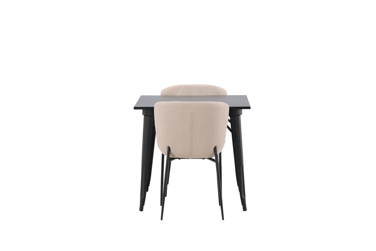 Tempe Esszimmerset + Modesto 80cm/2St. in Beige, Schwarz präsentiert im Onlineshop von KAQTU Design AG. Esszimmerset ist von Venture Home