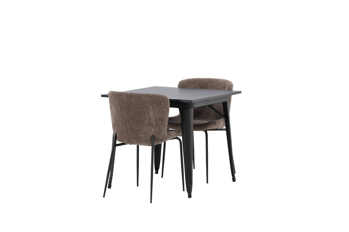 Tempe Esszimmerset + Modesto 80cm/2St. in Schwarz, Dunkelgrau präsentiert im Onlineshop von KAQTU Design AG. Esszimmerset ist von Venture Home