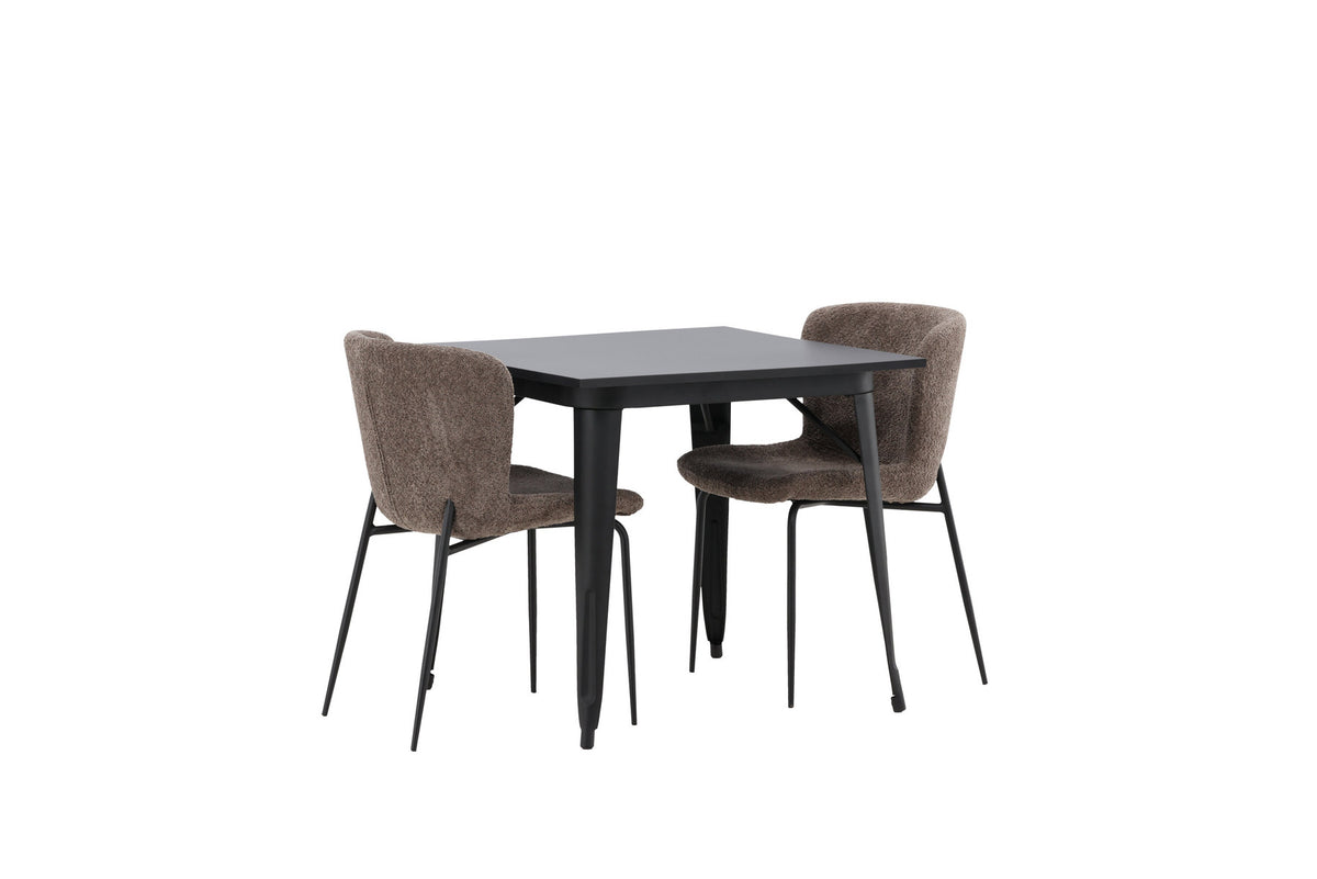 Tempe Esszimmerset + Modesto 80cm/2St. in Schwarz, Dunkelgrau präsentiert im Onlineshop von KAQTU Design AG. Esszimmerset ist von Venture Home