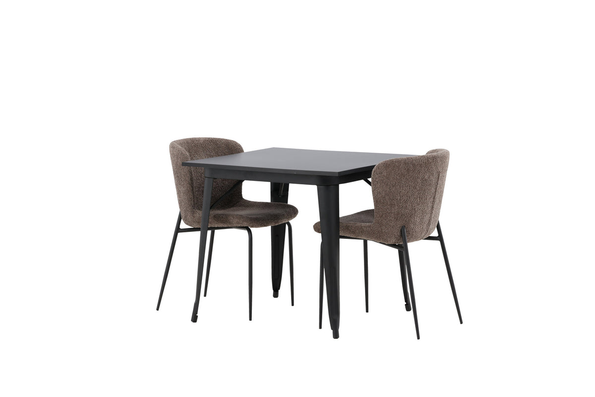 Tempe Esszimmerset + Modesto 80cm/2St. in Schwarz, Dunkelgrau präsentiert im Onlineshop von KAQTU Design AG. Esszimmerset ist von Venture Home
