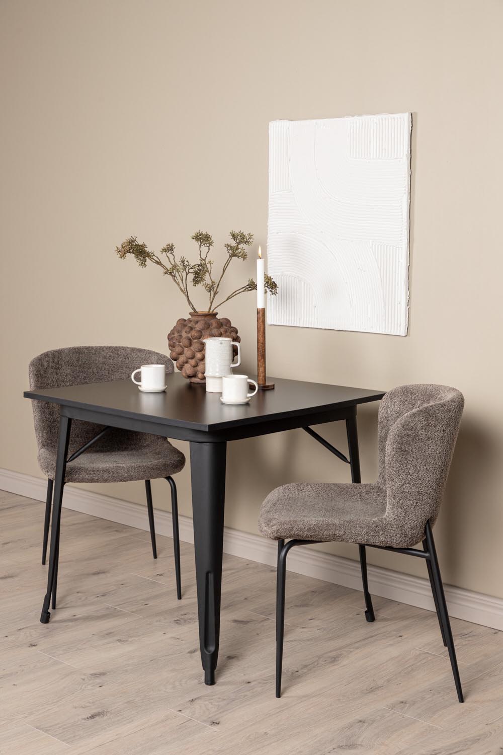 Tempe Esszimmerset + Modesto 80cm/2St. in Schwarz, Dunkelgrau präsentiert im Onlineshop von KAQTU Design AG. Esszimmerset ist von Venture Home