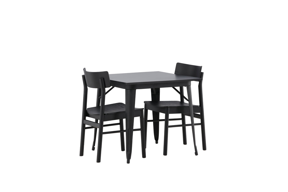 Tempe Esszimmerset + Montros 80cm/2St. in Schwarz präsentiert im Onlineshop von KAQTU Design AG. Esszimmerset ist von Venture Home