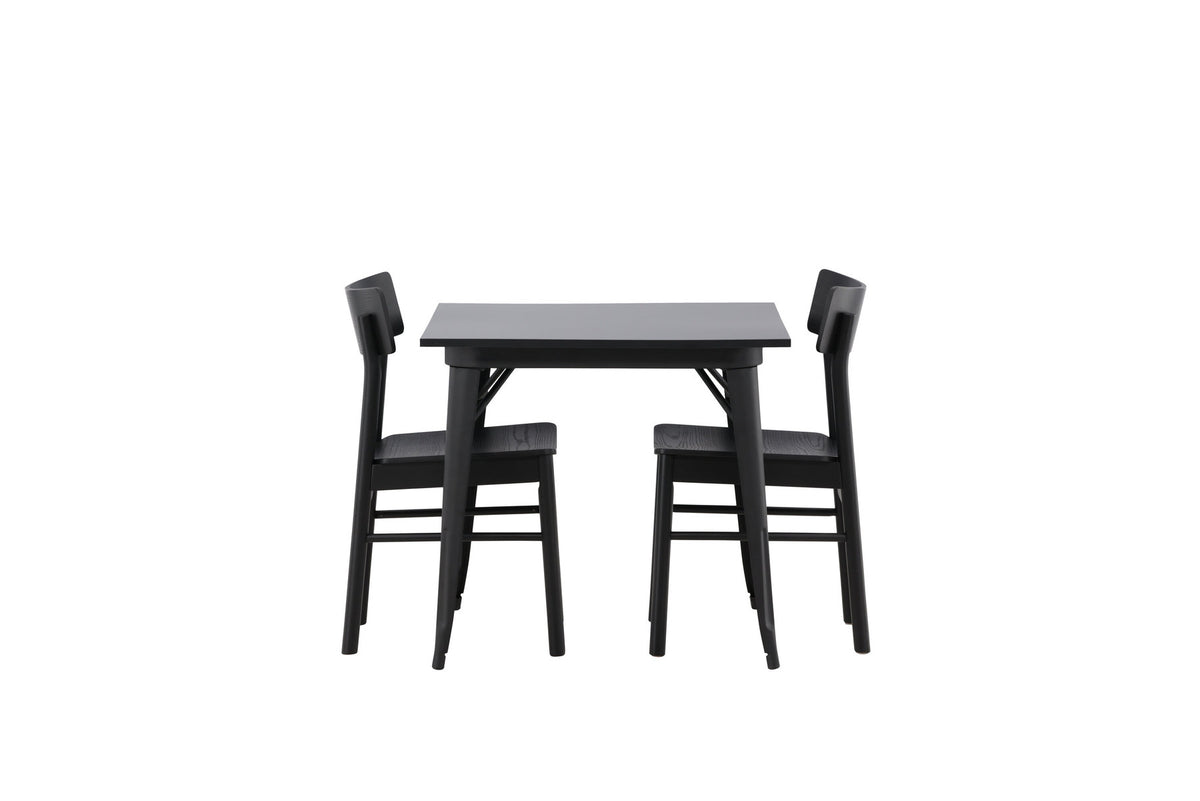Tempe Esszimmerset + Montros 80cm/2St. in Schwarz präsentiert im Onlineshop von KAQTU Design AG. Esszimmerset ist von Venture Home