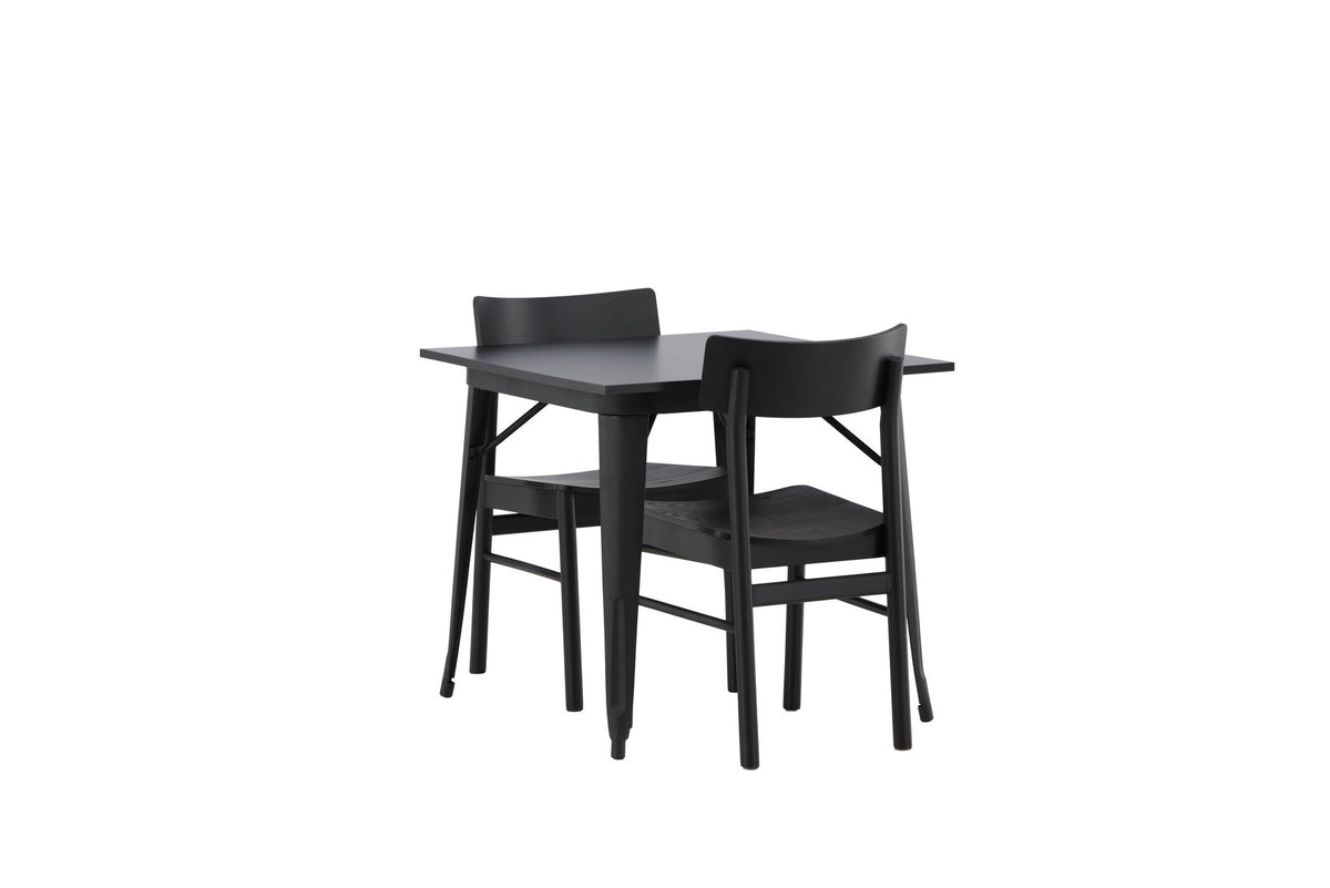 Tempe Esszimmerset + Montros 80cm/2St. in Schwarz präsentiert im Onlineshop von KAQTU Design AG. Esszimmerset ist von Venture Home