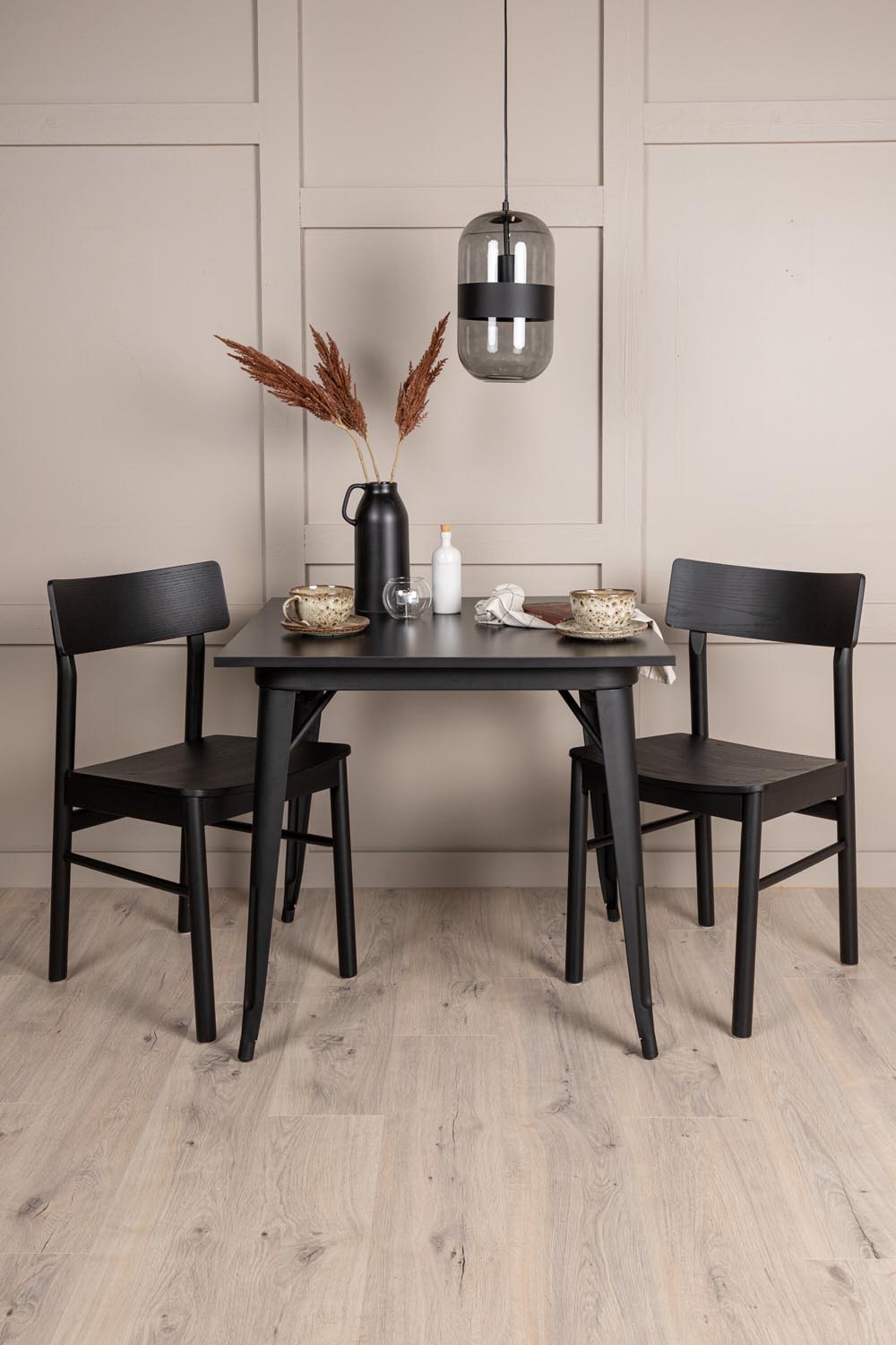 Tempe Esszimmerset + Montros 80cm/2St. in Schwarz präsentiert im Onlineshop von KAQTU Design AG. Esszimmerset ist von Venture Home