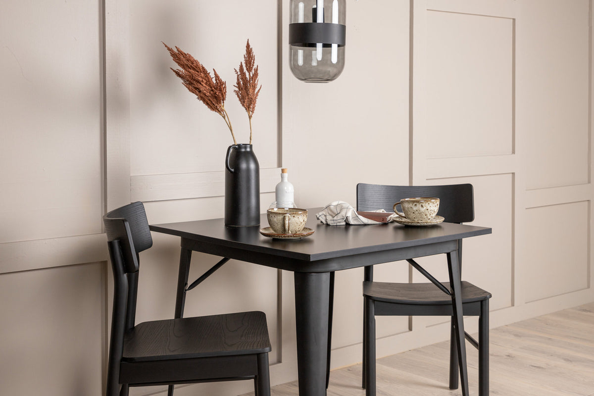 Tempe Esszimmerset + Montros 80cm/2St. in Schwarz präsentiert im Onlineshop von KAQTU Design AG. Esszimmerset ist von Venture Home
