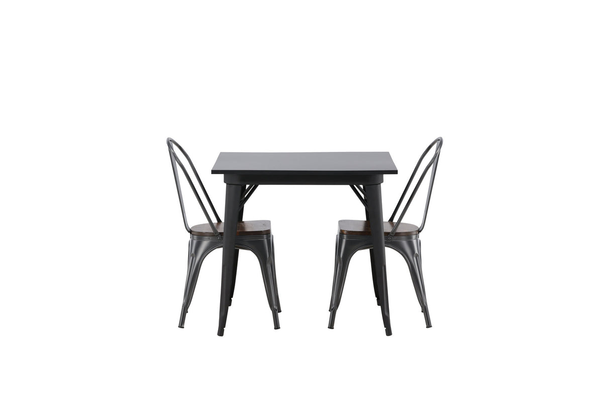 Tempe Esszimmerset + Tempe 80cm/2St. in Dunkelgrau, Walnuss präsentiert im Onlineshop von KAQTU Design AG. Esszimmerset ist von Venture Home