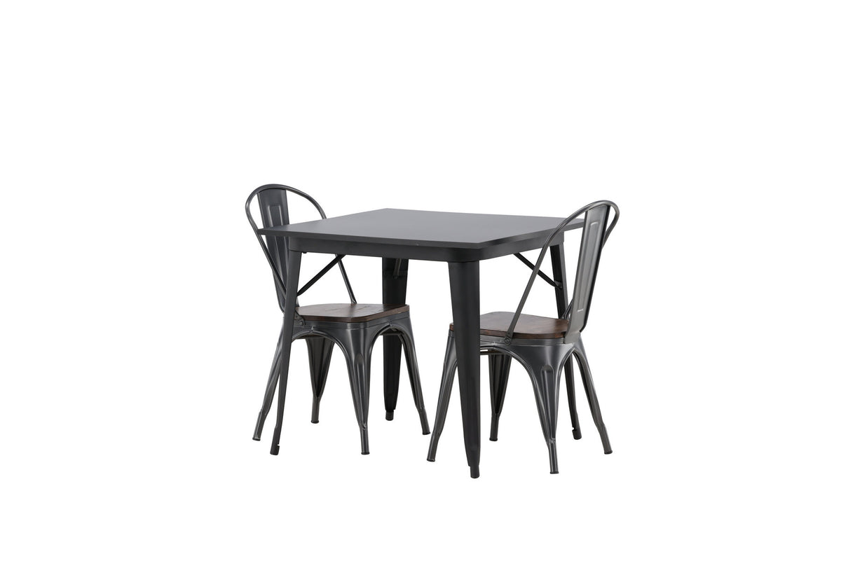 Tempe Esszimmerset + Tempe 80cm/2St. in Dunkelgrau, Walnuss präsentiert im Onlineshop von KAQTU Design AG. Esszimmerset ist von Venture Home