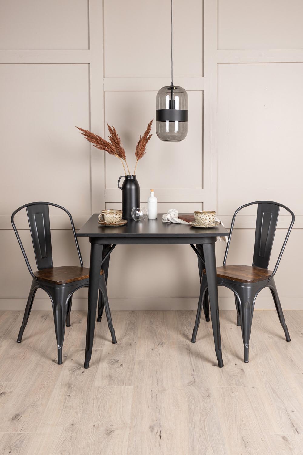 Tempe Esszimmerset + Tempe 80cm/2St. in Dunkelgrau, Walnuss präsentiert im Onlineshop von KAQTU Design AG. Esszimmerset ist von Venture Home