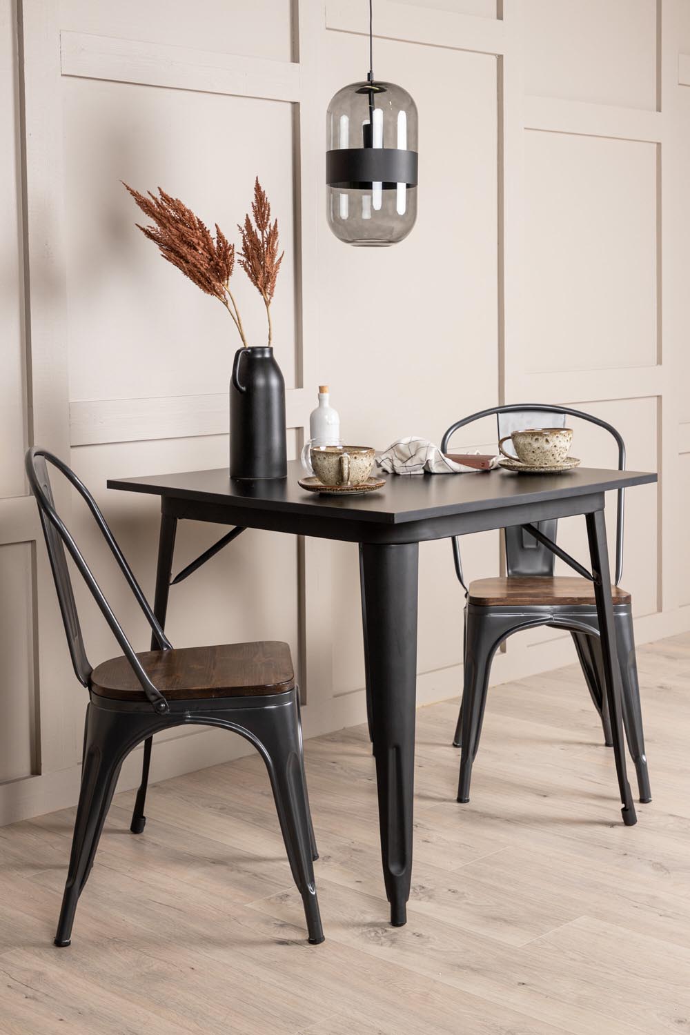 Tempe Esszimmerset + Tempe 80cm/2St. in Dunkelgrau, Walnuss präsentiert im Onlineshop von KAQTU Design AG. Esszimmerset ist von Venture Home