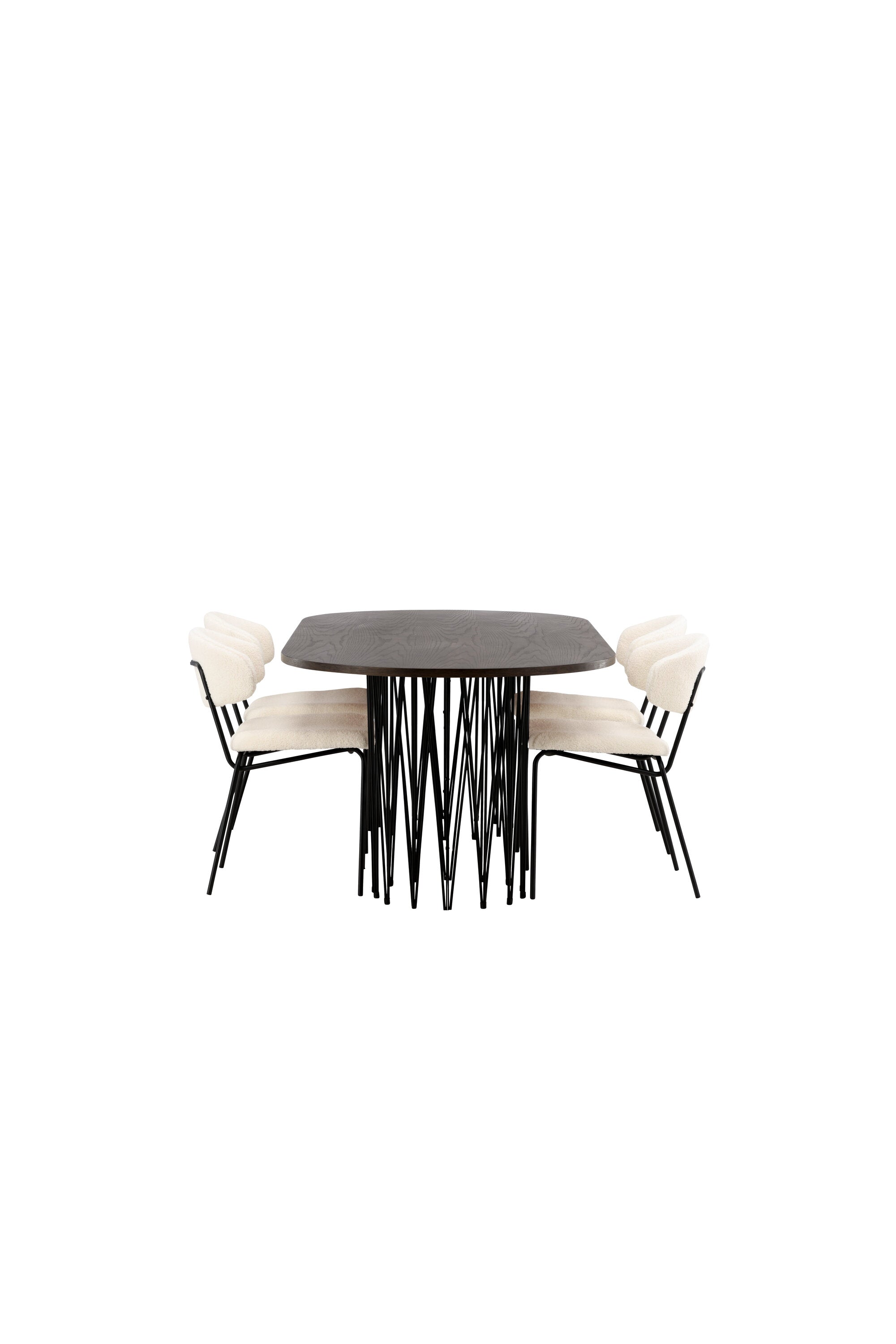 Stone Esszimmerset + Chico 220cm/4St. in Weiss präsentiert im Onlineshop von KAQTU Design AG. Esszimmerset ist von Venture Home