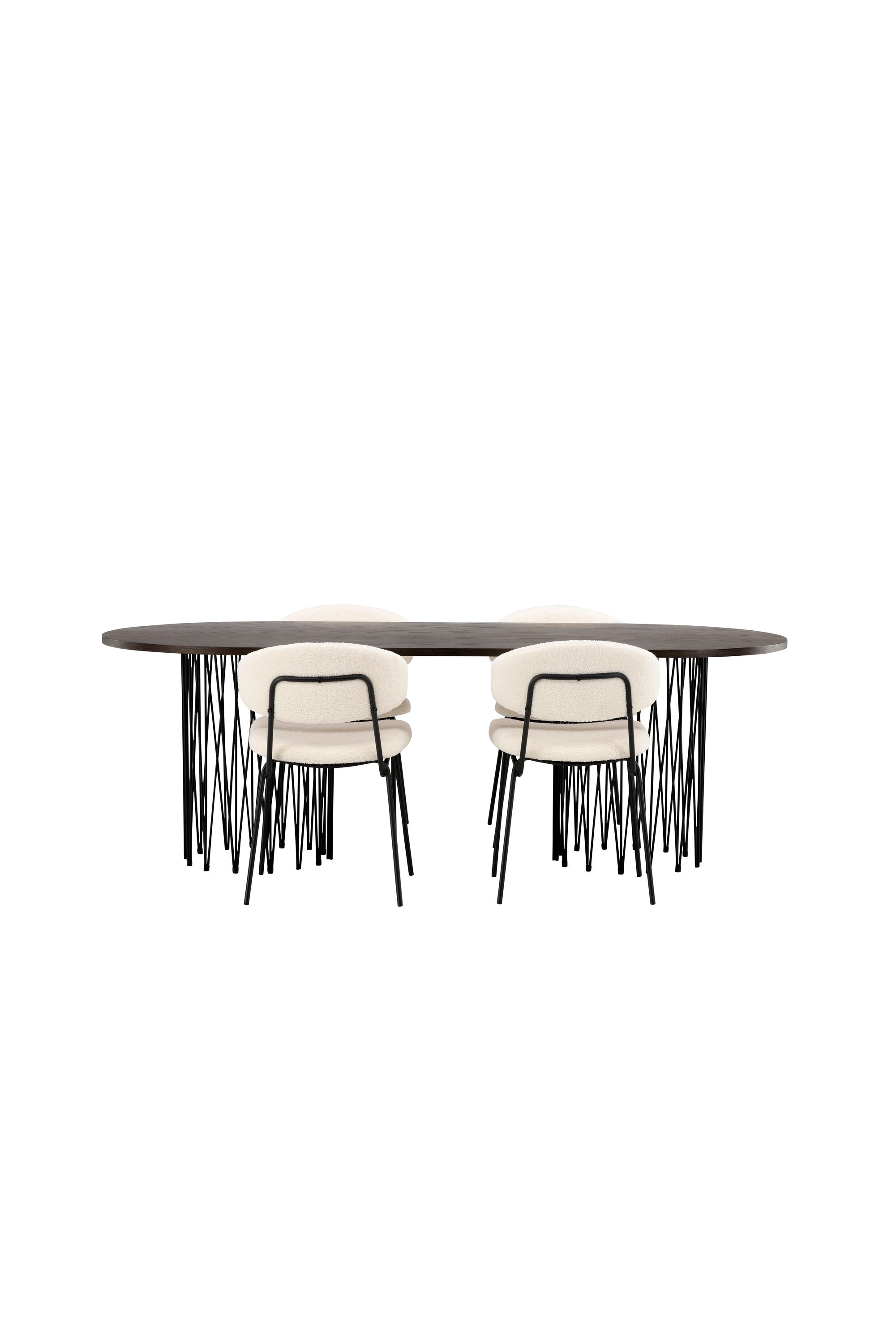 Stone Esszimmerset + Chico 220cm/4St. in Weiss präsentiert im Onlineshop von KAQTU Design AG. Esszimmerset ist von Venture Home