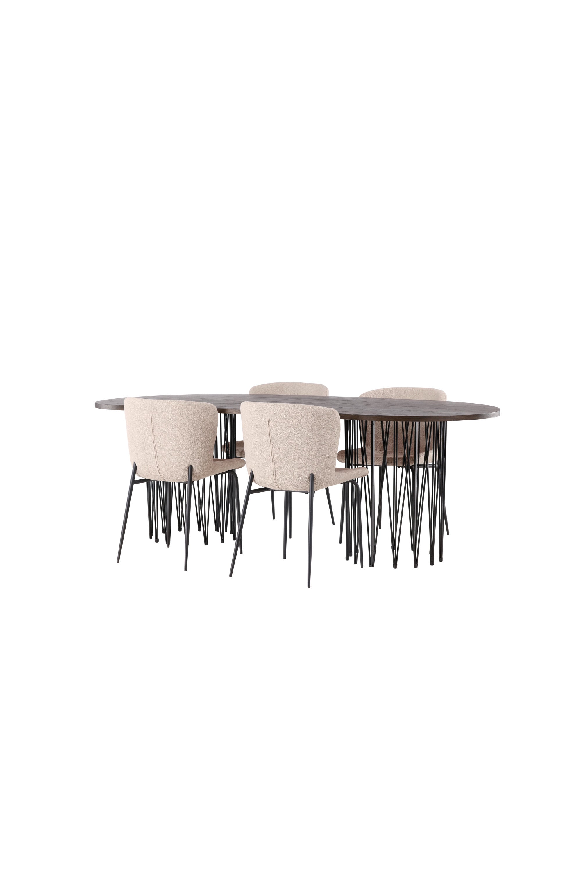 Stone Esszimmerset + Modesto 220cm/4St. in Schwarz, Beige präsentiert im Onlineshop von KAQTU Design AG. Esszimmerset ist von Venture Home