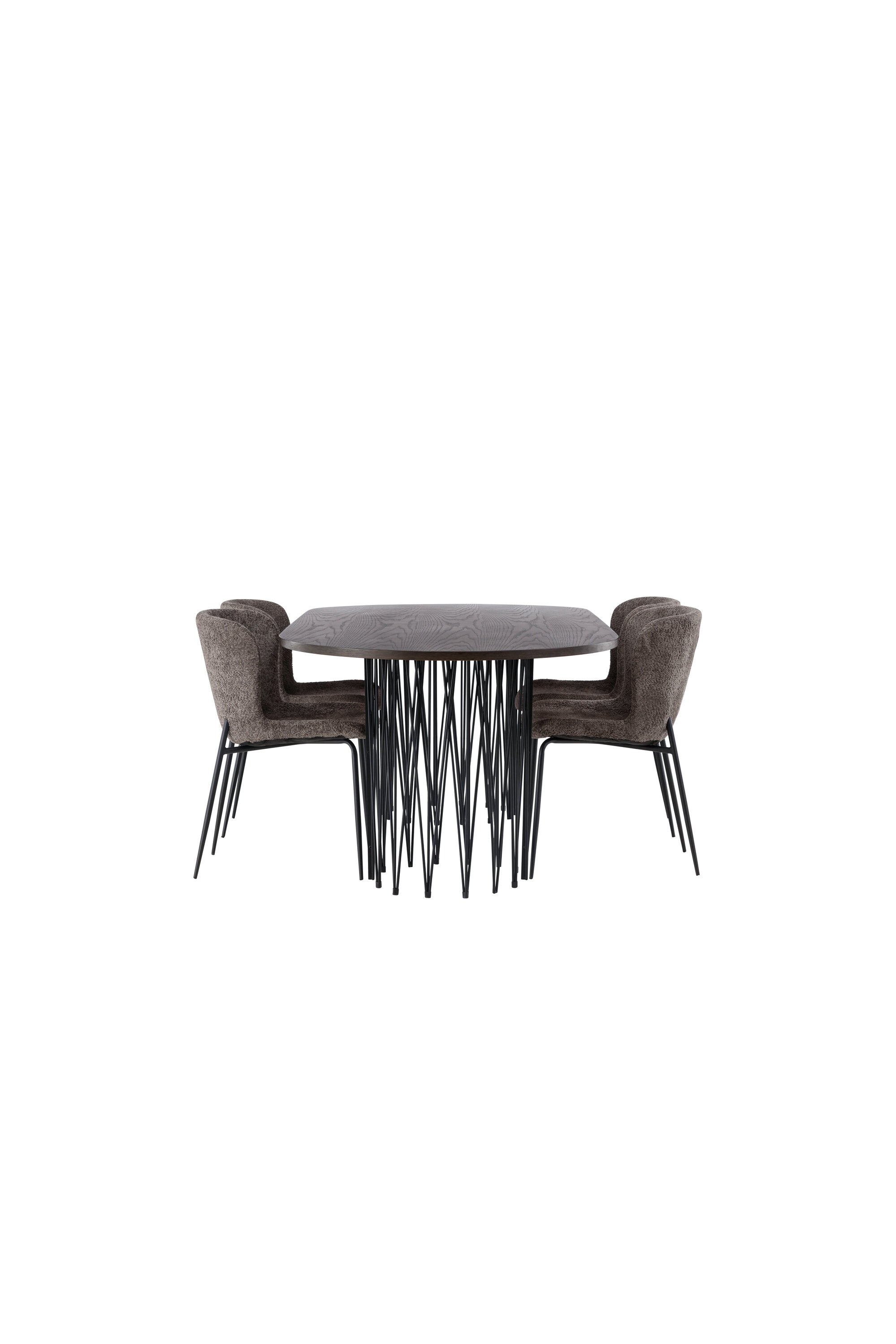 Stone Esszimmerset + Modesto 220cm/4St. in Schwarz, Dunkelgrau präsentiert im Onlineshop von KAQTU Design AG. Esszimmerset ist von Venture Home