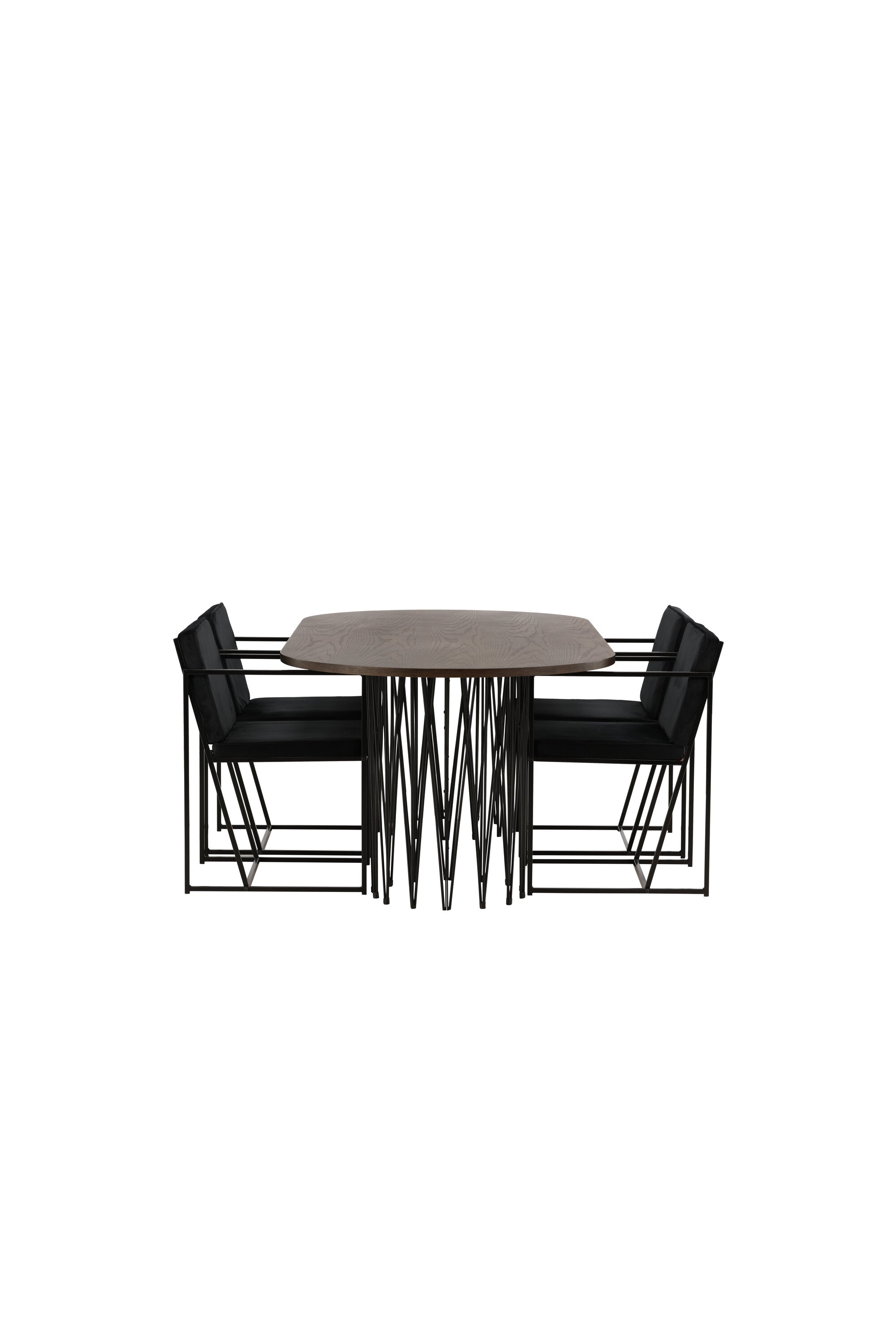 Stone Esszimmerset + Richmond 220cm/4St. in Schwarz präsentiert im Onlineshop von KAQTU Design AG. Esszimmerset ist von Venture Home
