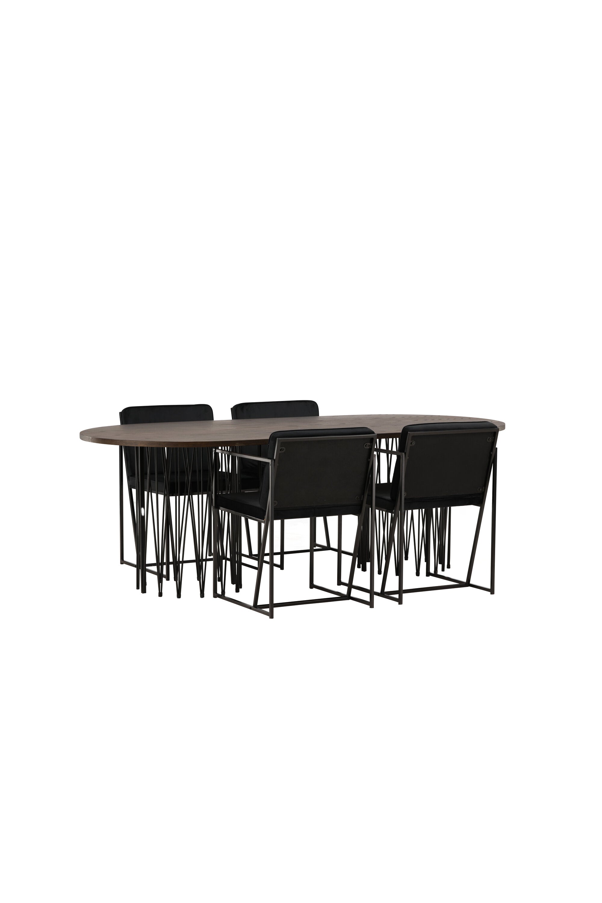 Stone Esszimmerset + Richmond 220cm/4St. in Schwarz präsentiert im Onlineshop von KAQTU Design AG. Esszimmerset ist von Venture Home
