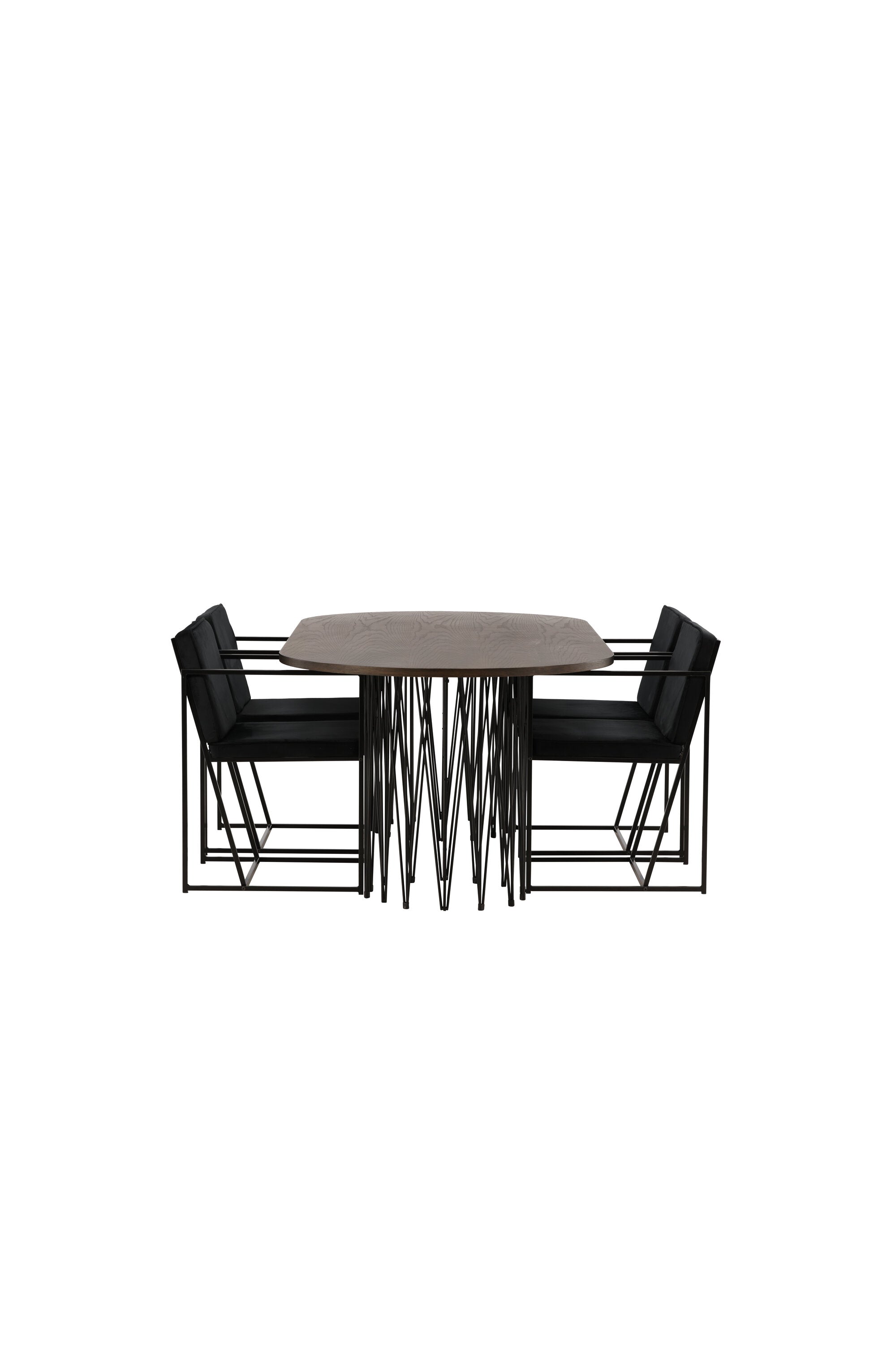 Stone Esszimmerset + Richmond 220cm/4St. in Schwarz präsentiert im Onlineshop von KAQTU Design AG. Esszimmerset ist von Venture Home