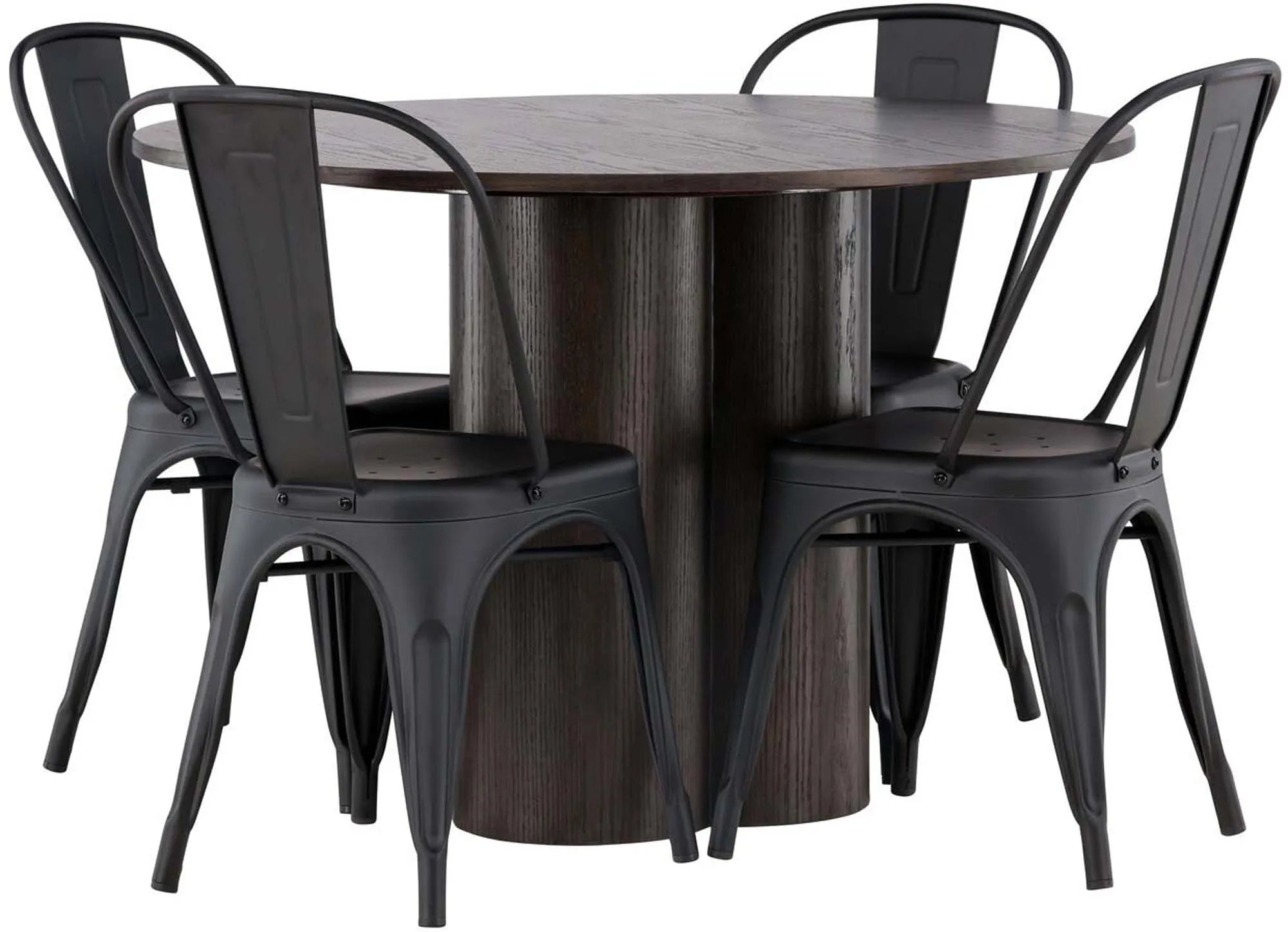 Modernes Olivia Esszimmer Set: Runde Eleganz für stilvolle Räume.