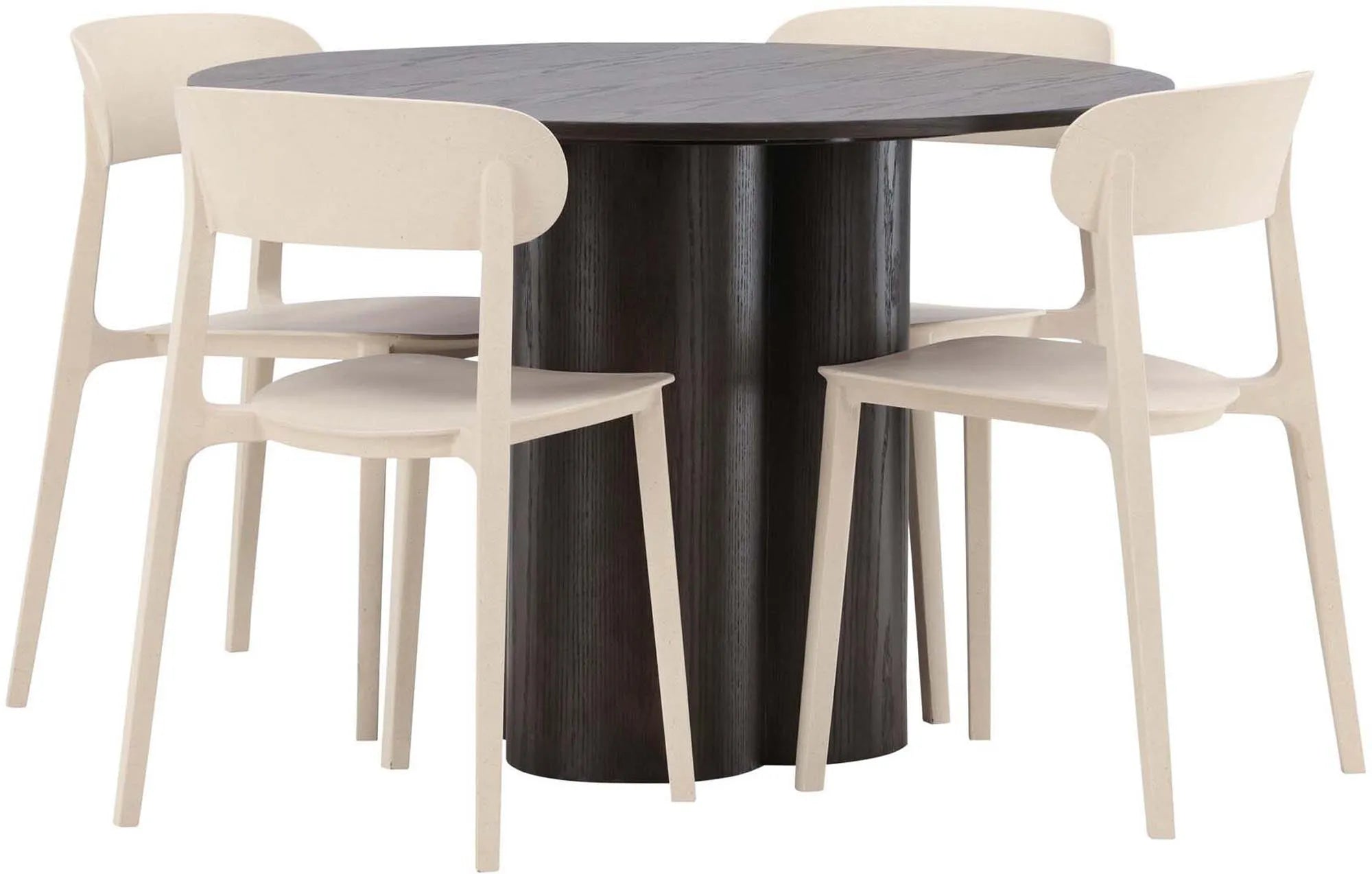 Stilvolles Olivia Esszimmer Set mit rundem Astol Tisch, 4 Stühle.