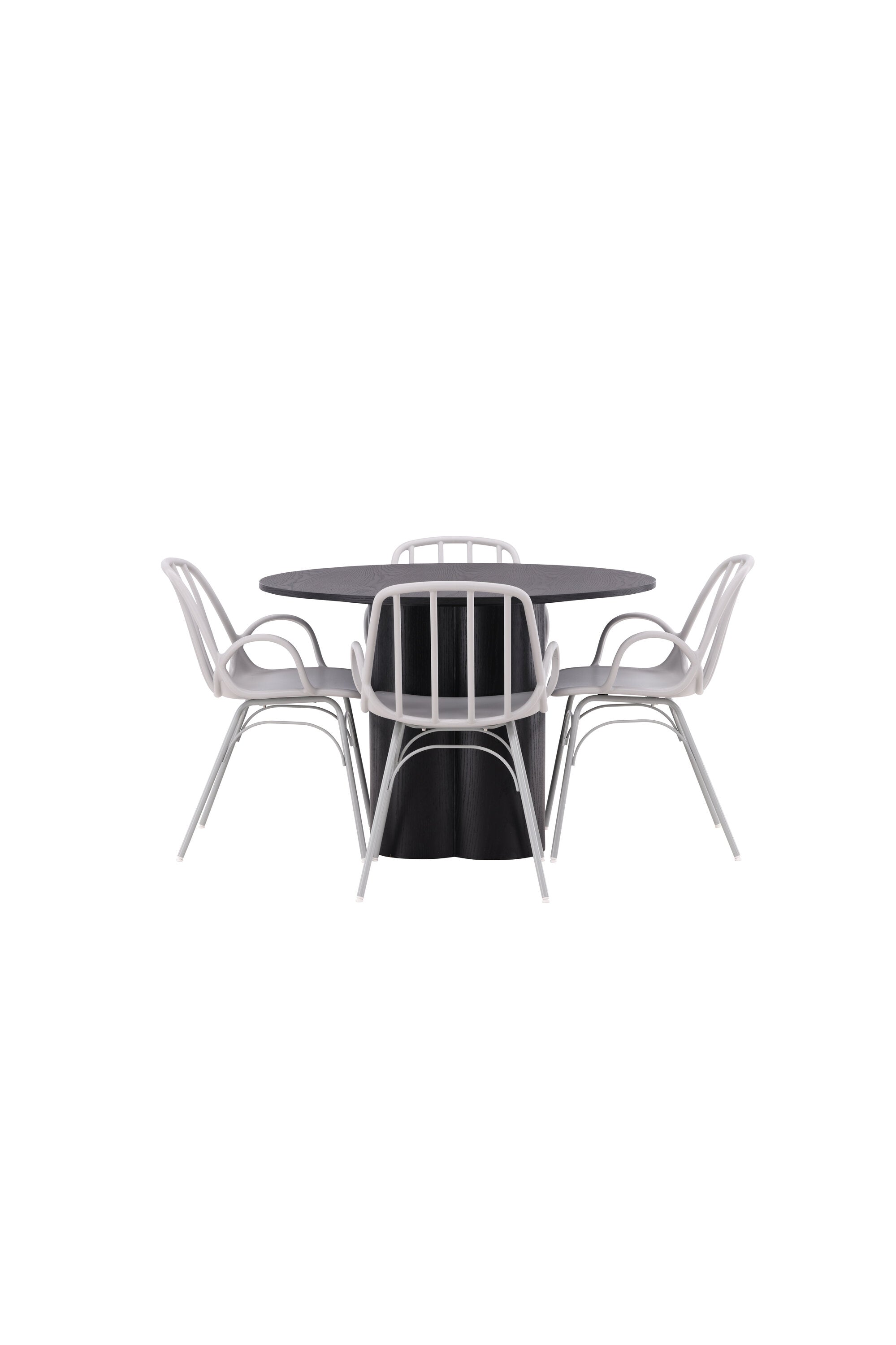 Olivia Esszimmerset + Dyrön ⌀110cm/4St. in Greige präsentiert im Onlineshop von KAQTU Design AG. Esszimmerset ist von Venture Home