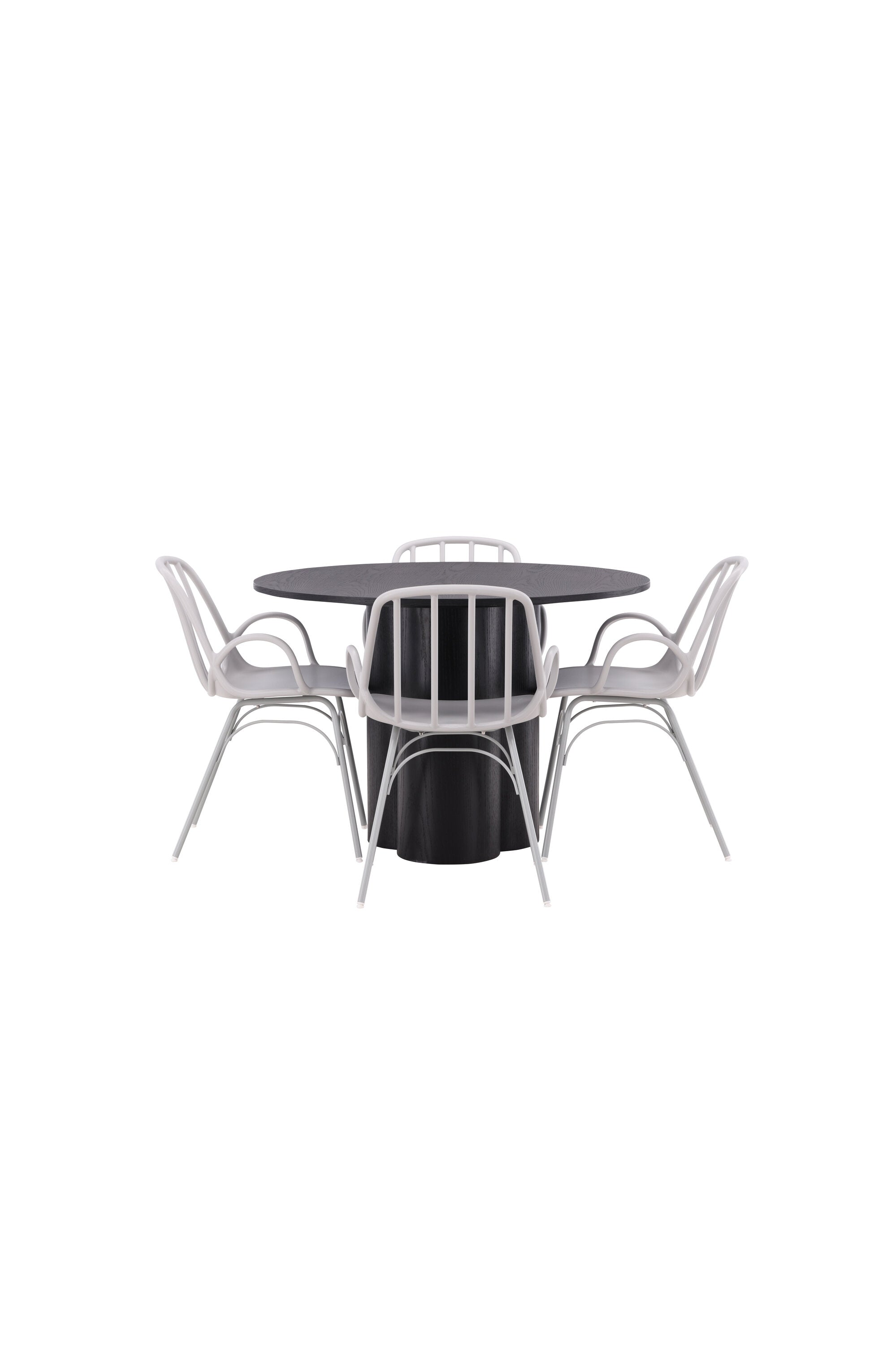 Olivia Esszimmerset + Dyrön ⌀110cm/4St. in Greige präsentiert im Onlineshop von KAQTU Design AG. Esszimmerset ist von Venture Home