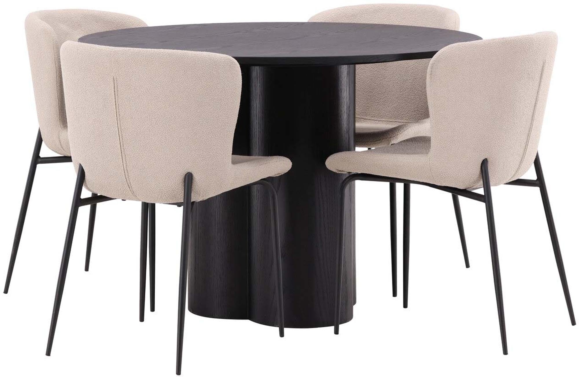 Venture Home Olivia Set: Modesto Tisch mit 4 Stühlen, modern & chic.