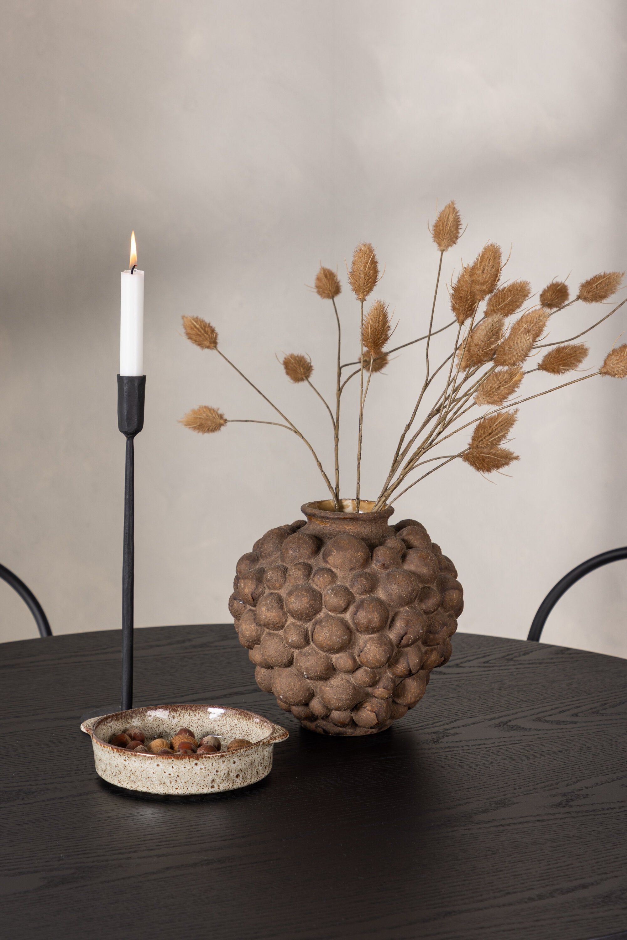 Olivia Esszimmer Set + Tempe ⌀110cm/4St. in Schwarz präsentiert im Onlineshop von KAQTU Design AG. Esszimmerset ist von Venture Home