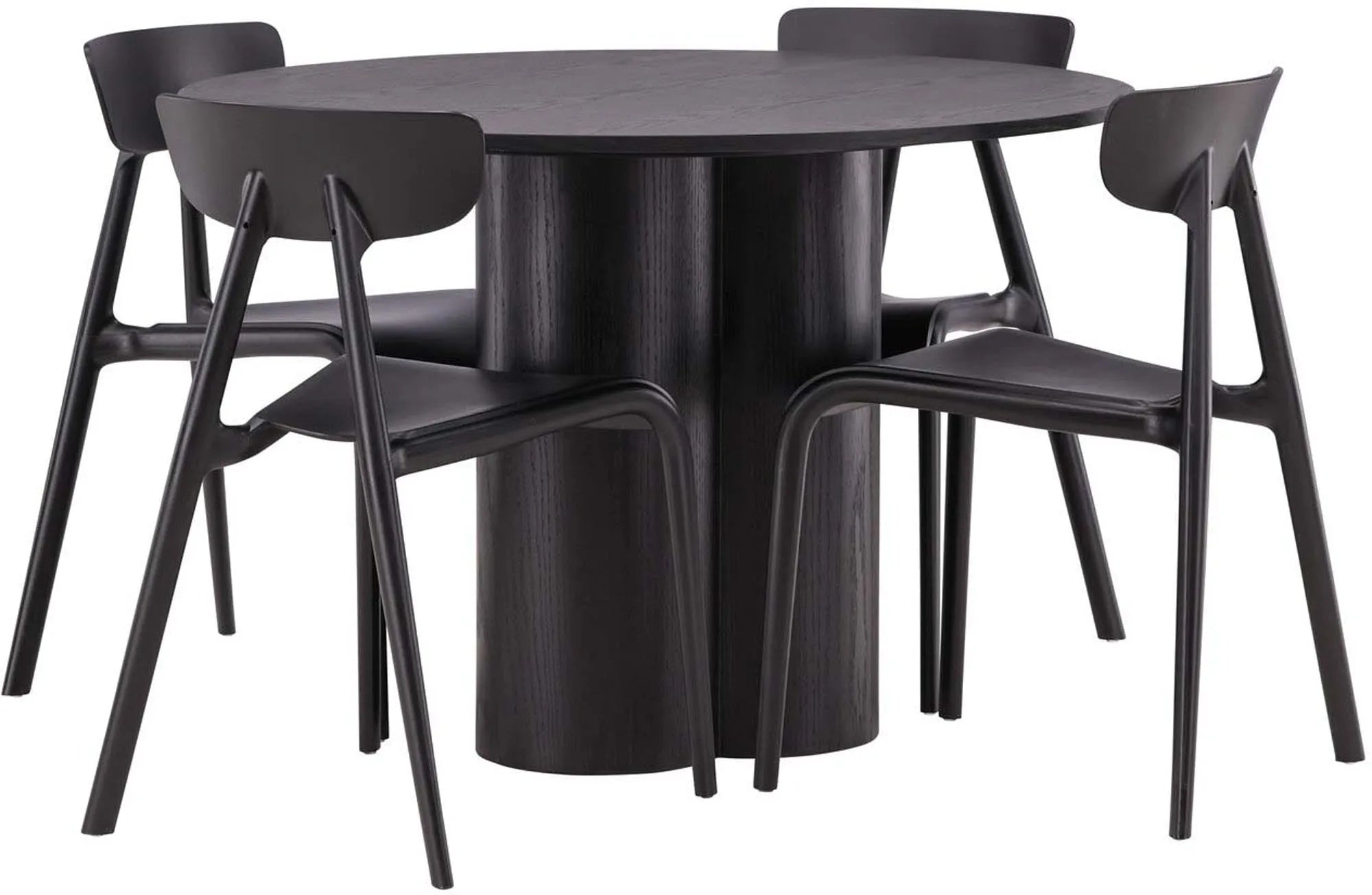 Stilvolles Olivia Esszimmer Set mit rundem Ursholmen Tisch, 4 Stühle.