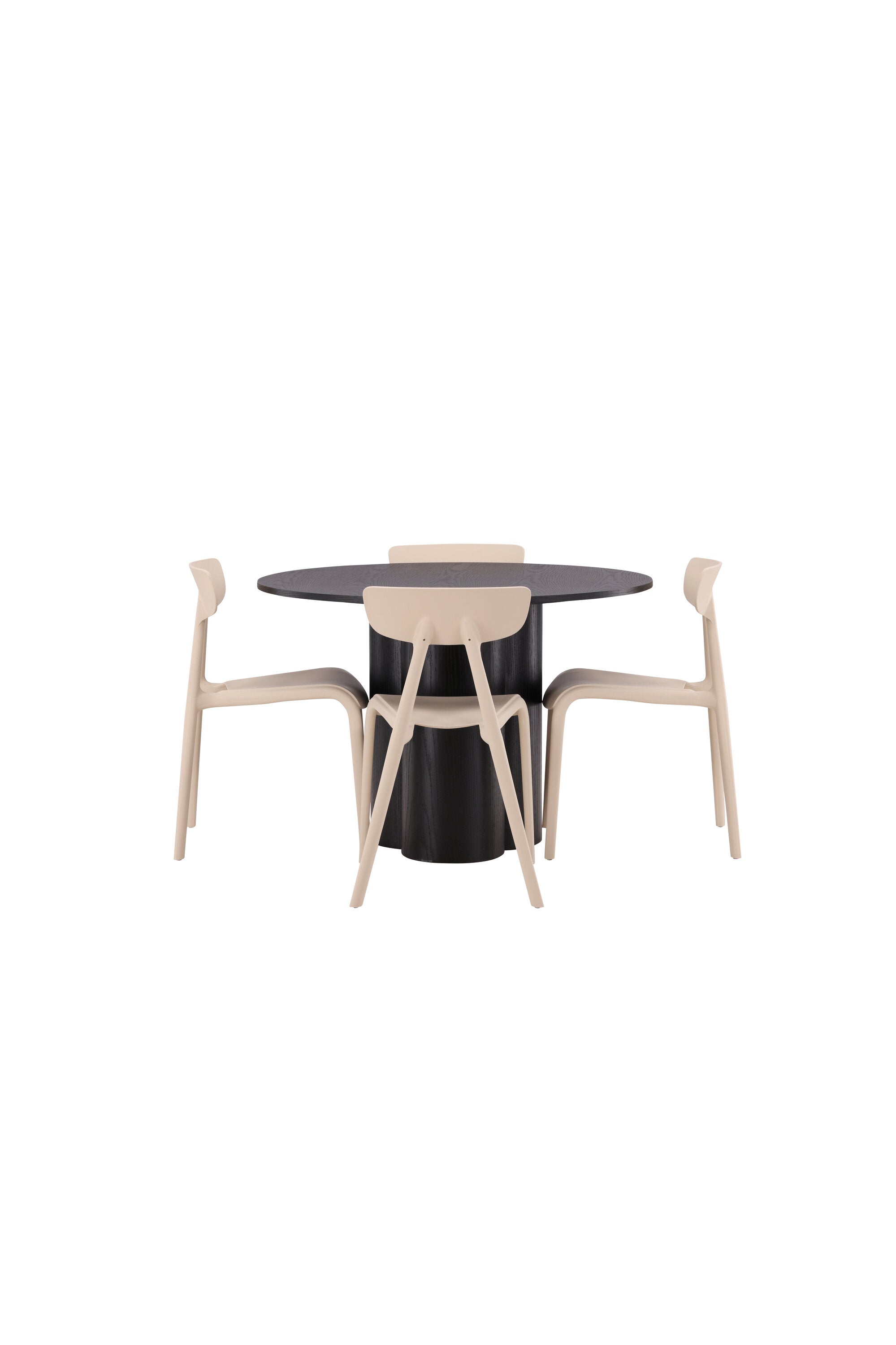 Olivia Esszimmer Set + Ursholmen ⌀110cm/4St. in Beige präsentiert im Onlineshop von KAQTU Design AG. Esszimmerset ist von Venture Home